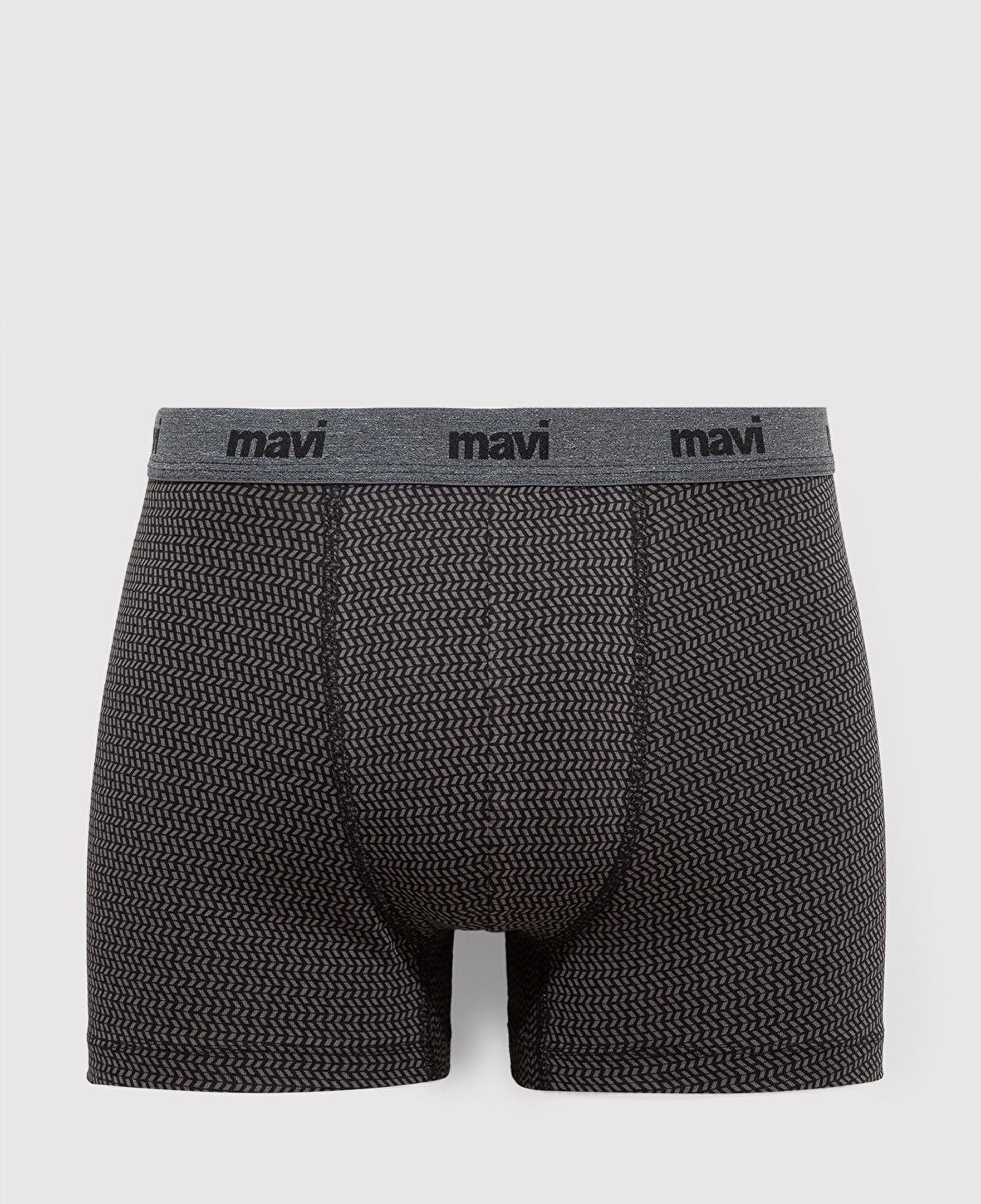 Mavi Geometrik Desenli Antrasit Boxer 092083-900