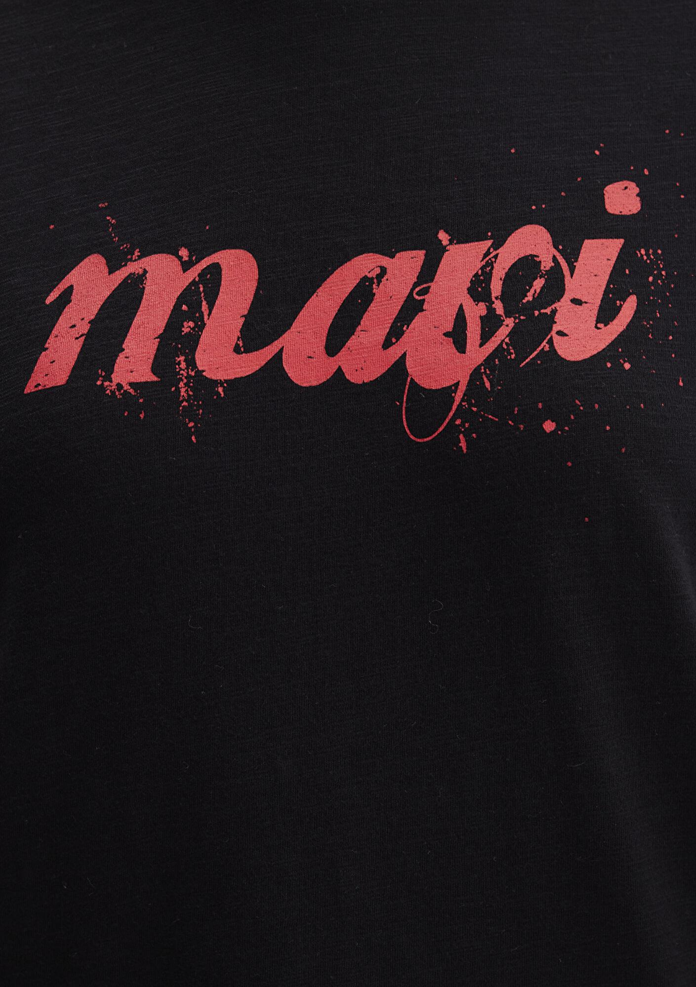 Mavi Mavi Logo Baskılı Siyah Tişört Loose Fit / Bol Rahat Kesim 166422-900