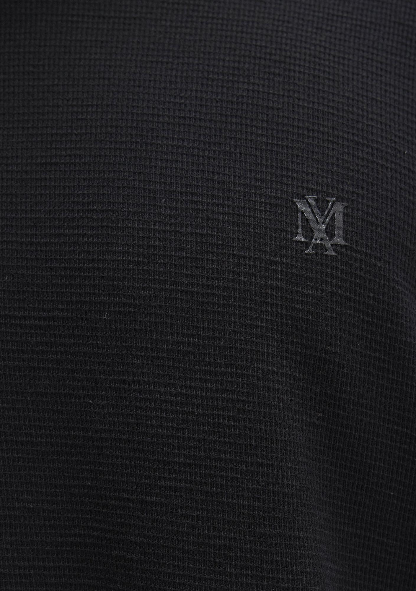 Mavi Uzun Kollu  Siyah Basic Tişört Slim Fit / Dar Kesim 065755-900