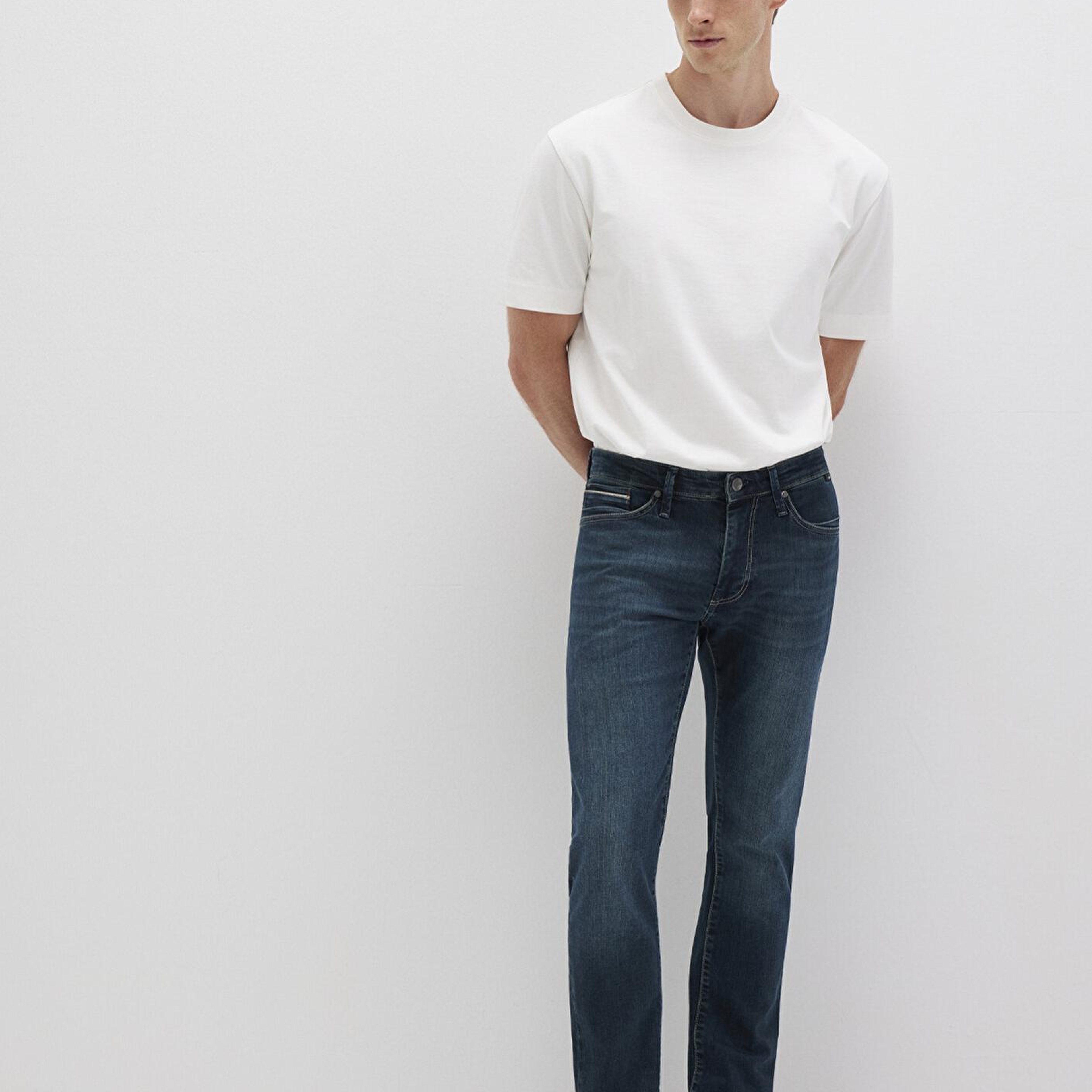 Mavi Marcus Mavi Premium Puslu Koyu Mavi Jean Pantolon 0035128946