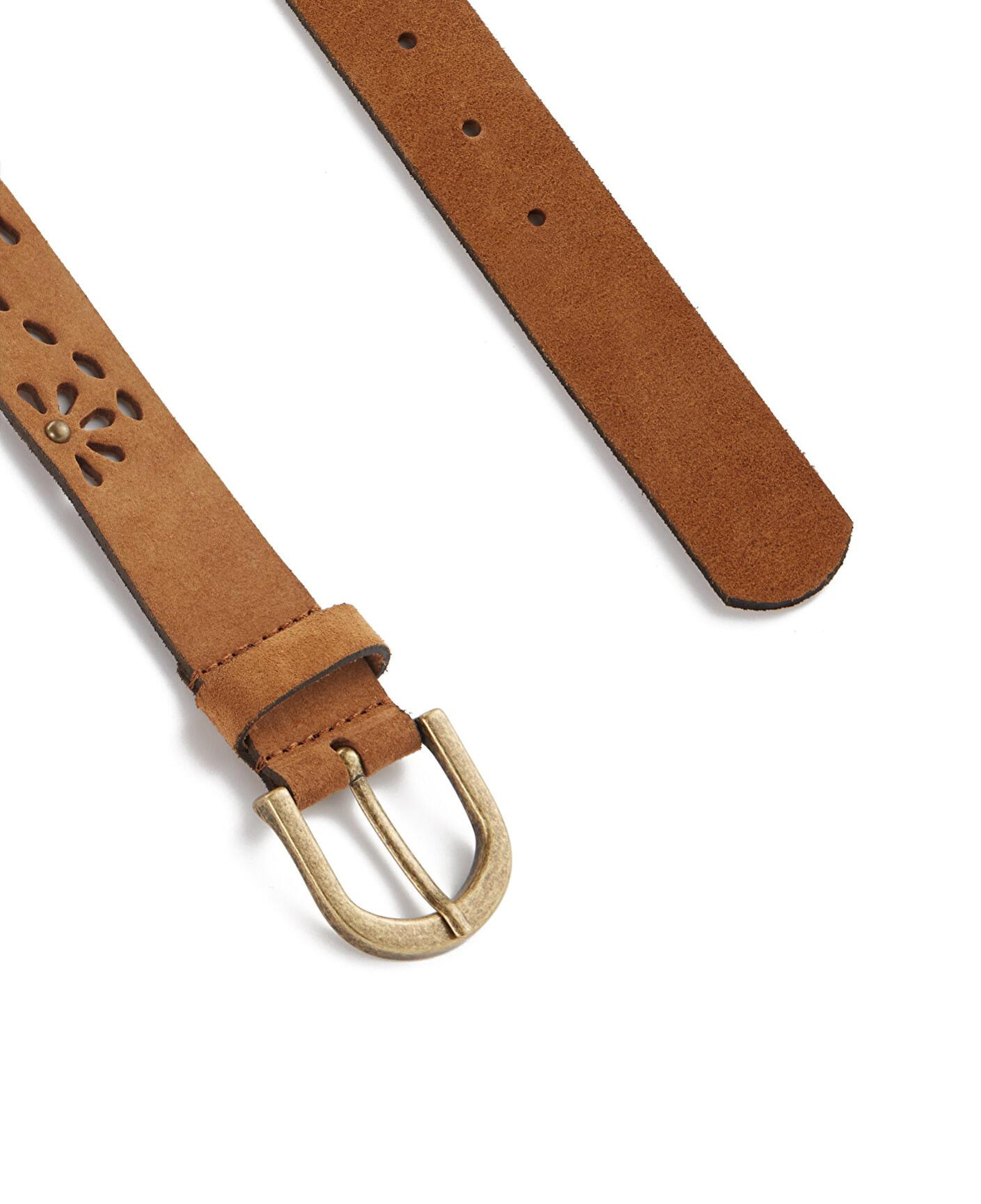 Mavi Kahverengi Süet Deri Kemer 196259-25818