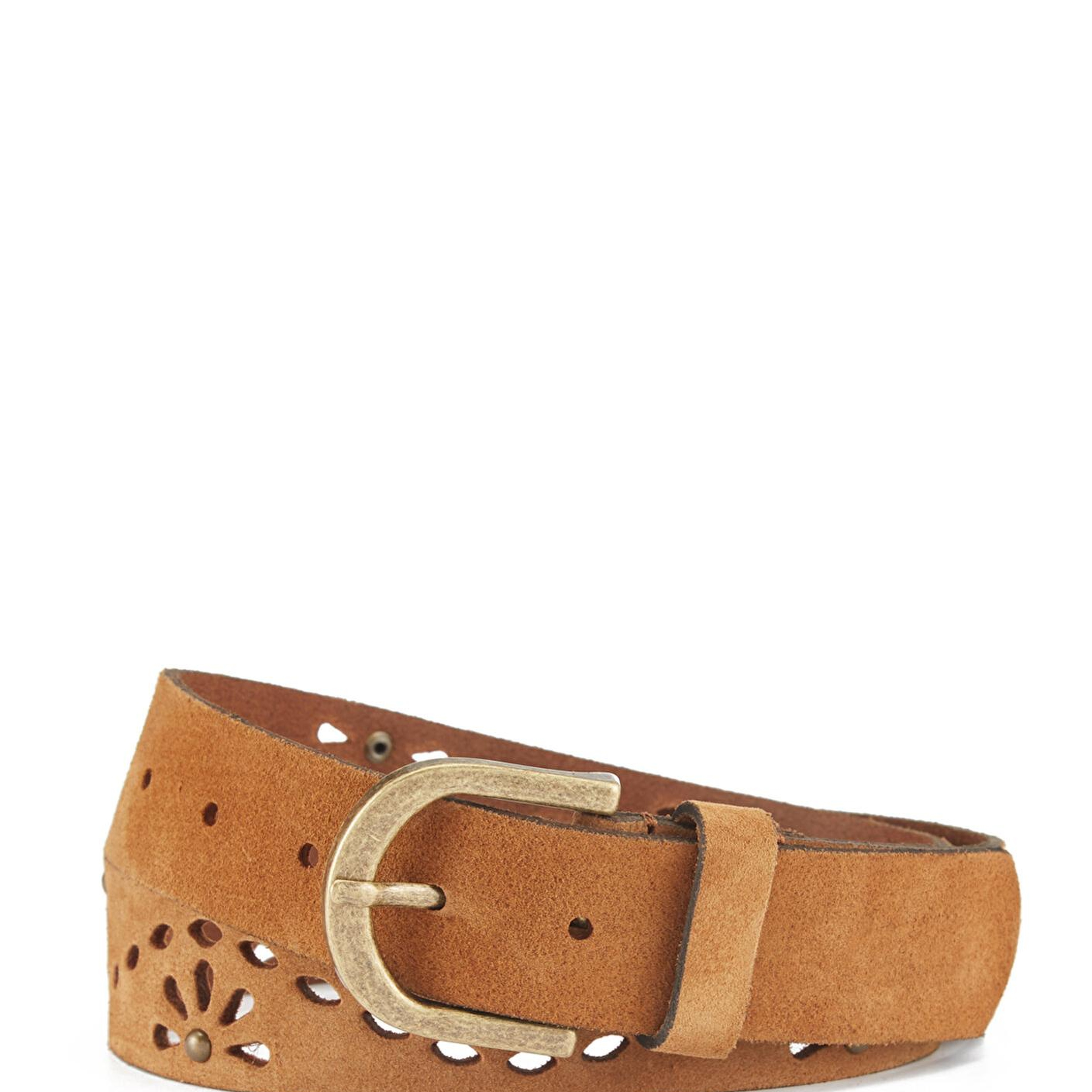 Mavi Kahverengi Süet Deri Kemer 196259-25818