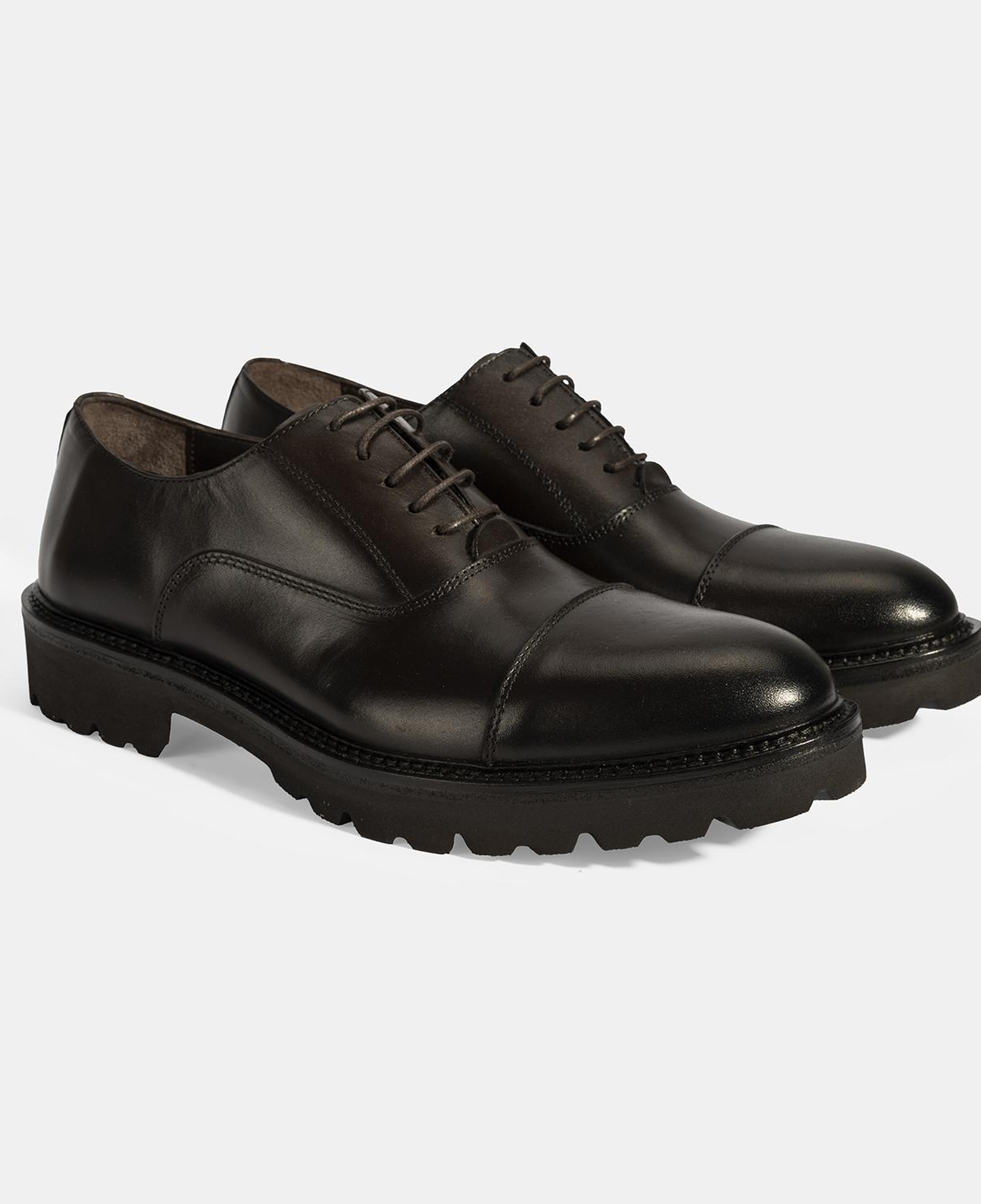 Erkek Kahve Bağcıklı Deri Klasik Ayakkabı