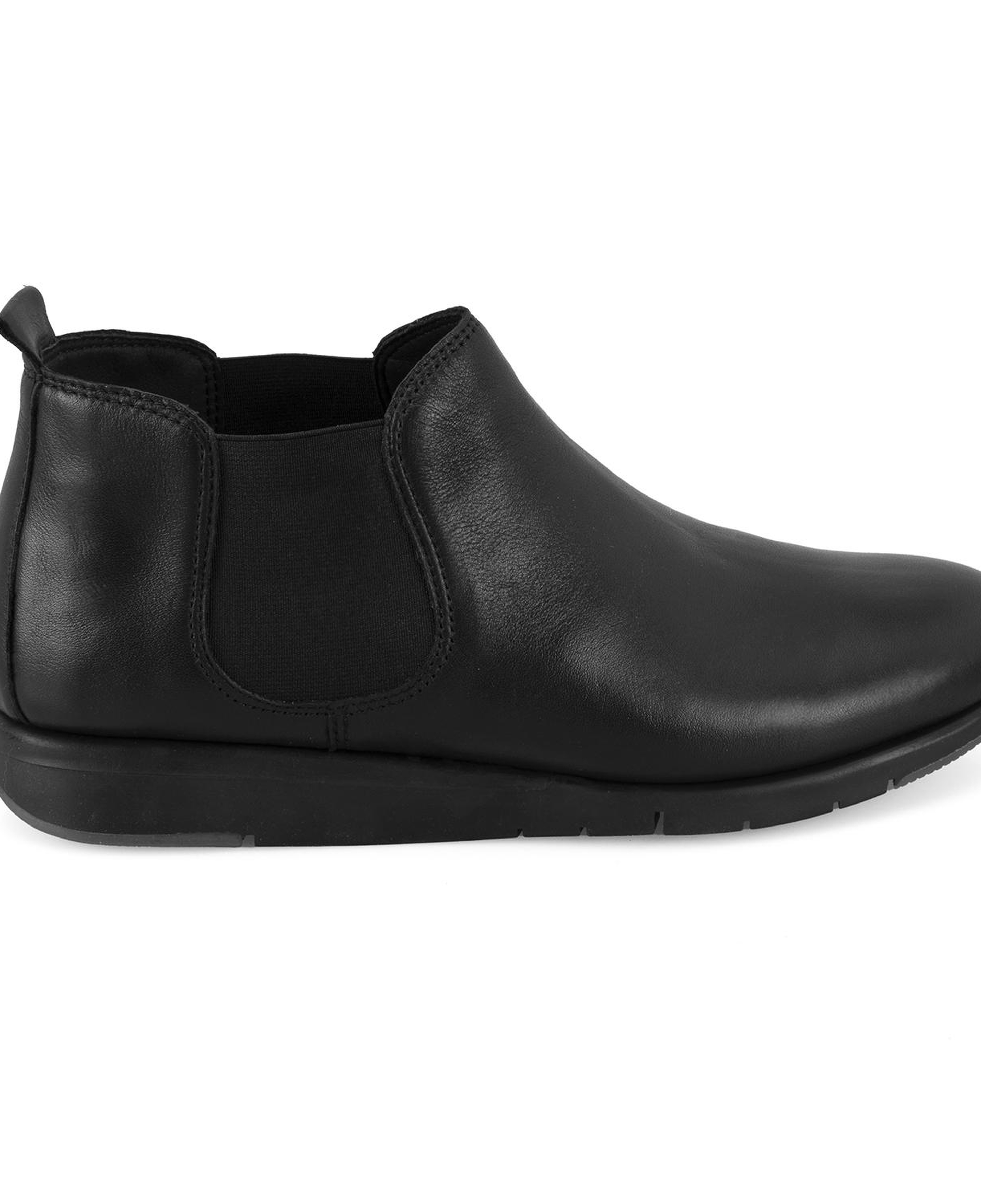 Kayley Siyah Kadın DesaComfort Lastikli Deri Chelsea Bot