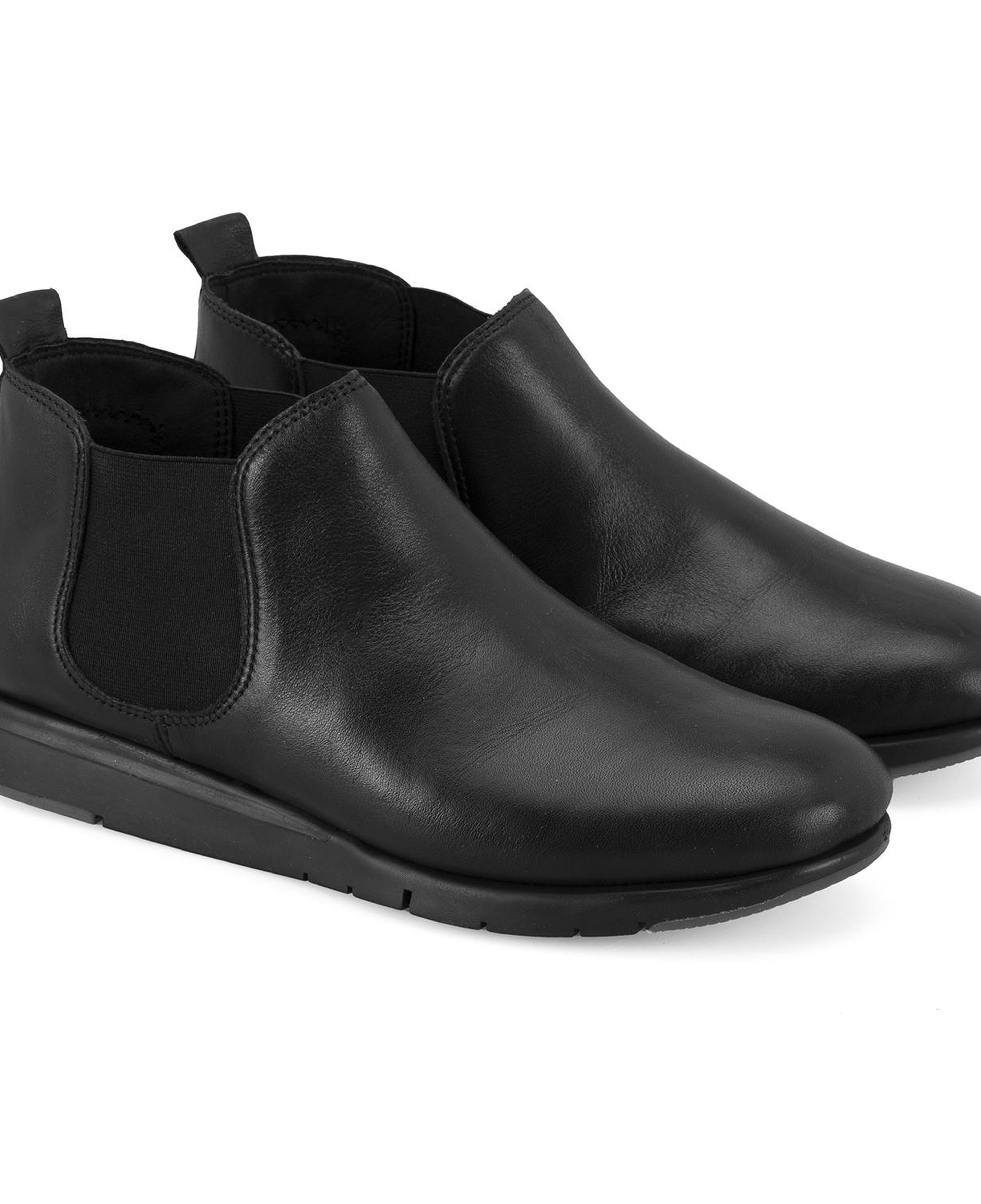 Kayley Siyah Kadın DesaComfort Lastikli Deri Chelsea Bot