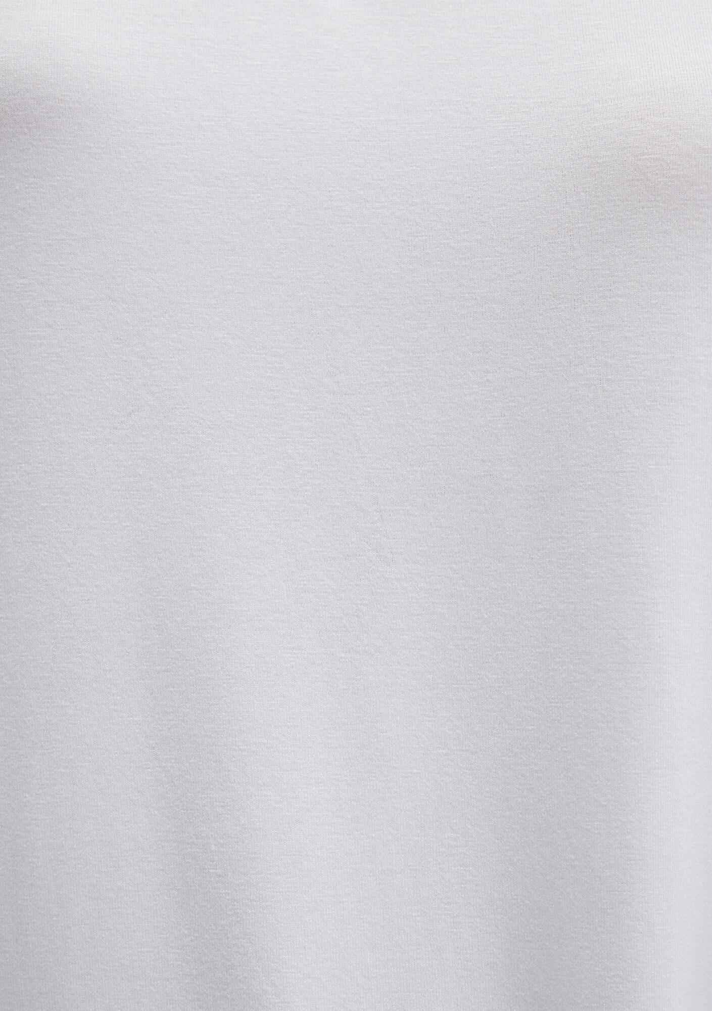 Mavi V Yaka Beyaz Basic Viskoz Tişört Regular Fit / Normal Kesim 167714-620