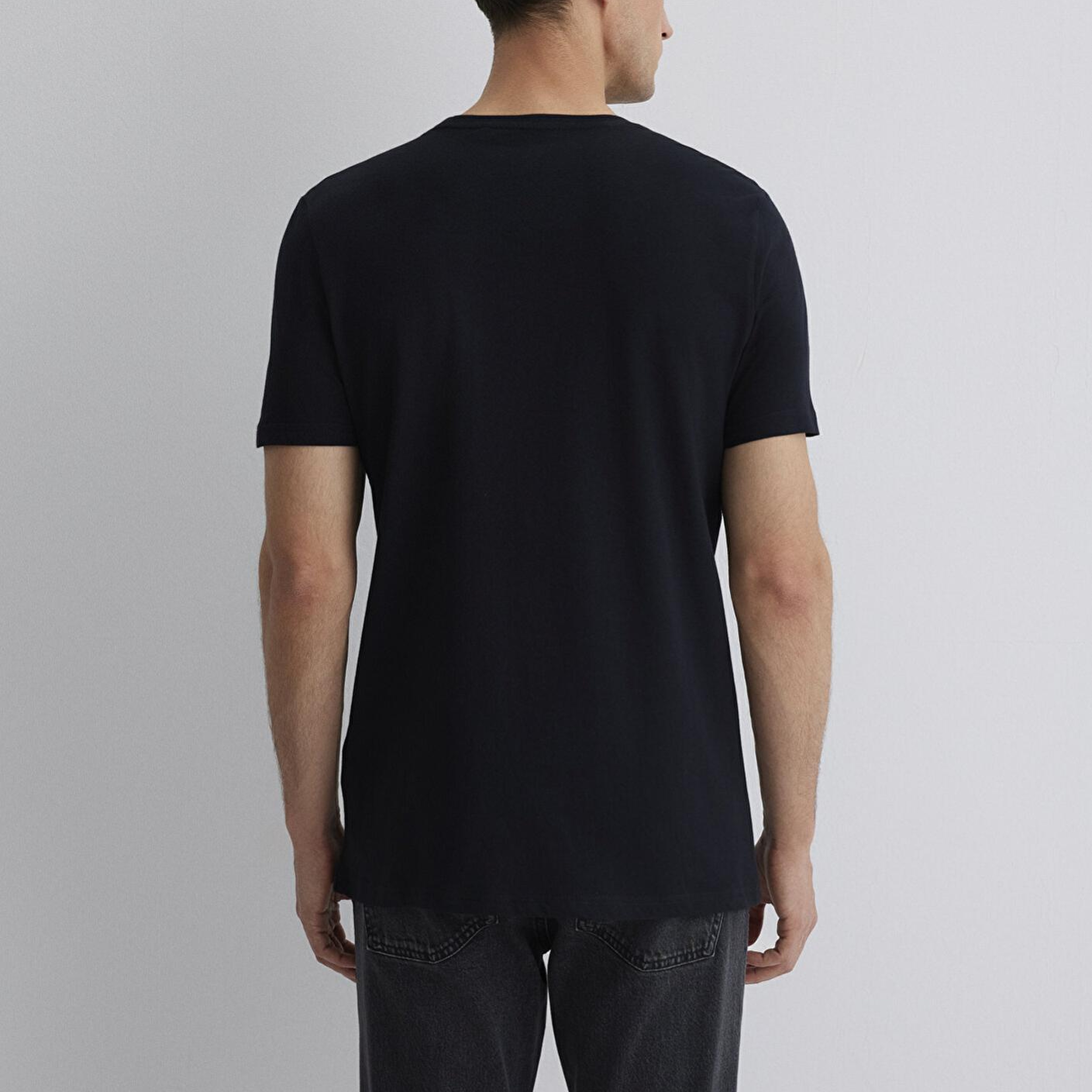 Mavi Mavi Logo Baskılı Siyah Tişört Slim Fit / Dar Kesim 065199-900