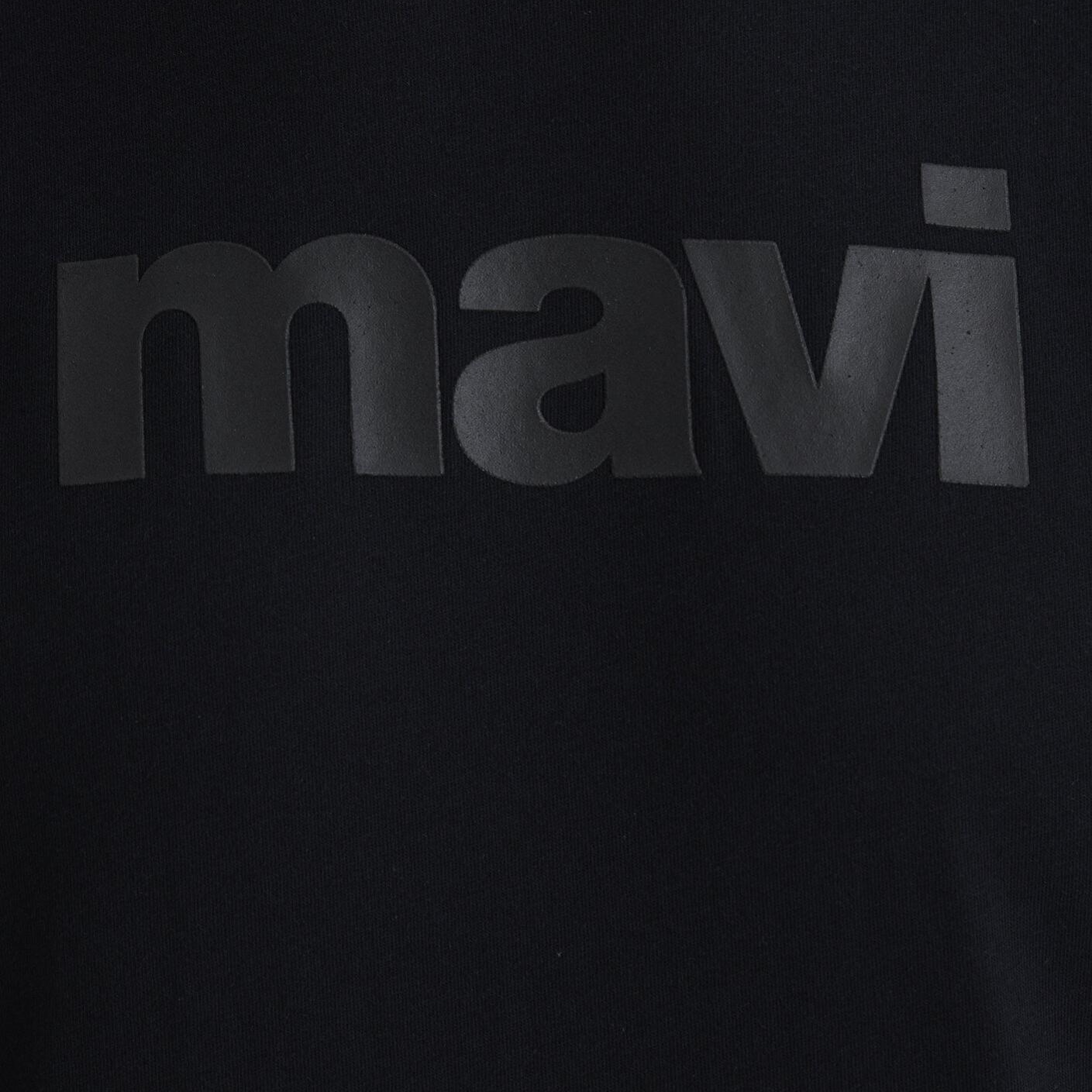 Mavi Mavi Logo Baskılı Siyah Tişört Slim Fit / Dar Kesim 065199-900