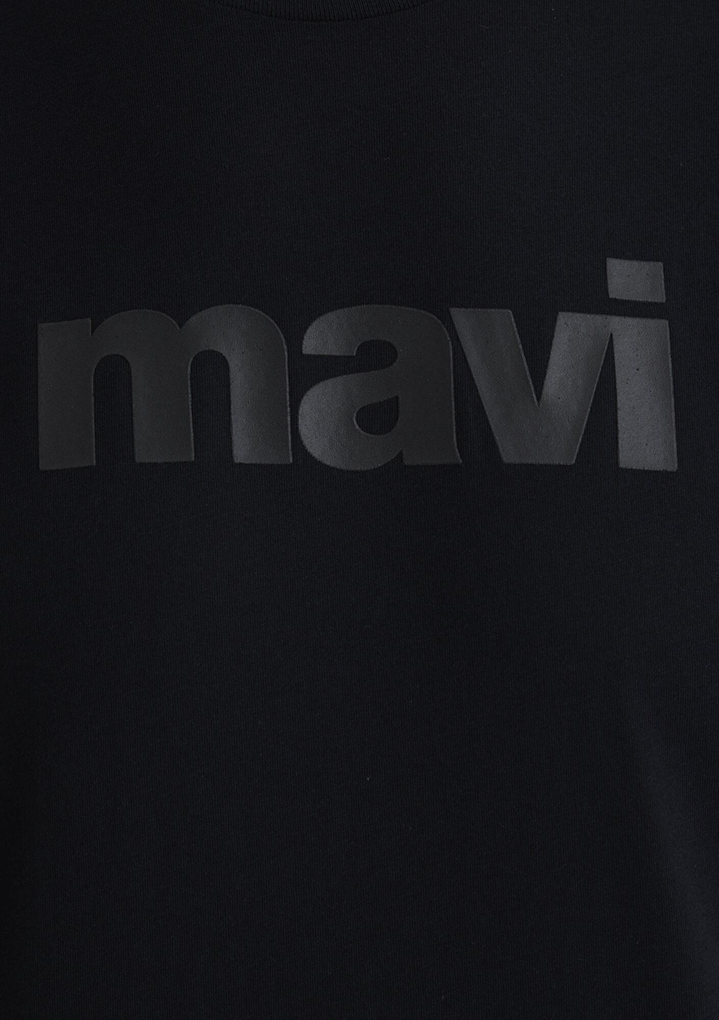Mavi Mavi Logo Baskılı Siyah Tişört Slim Fit / Dar Kesim 065199-900