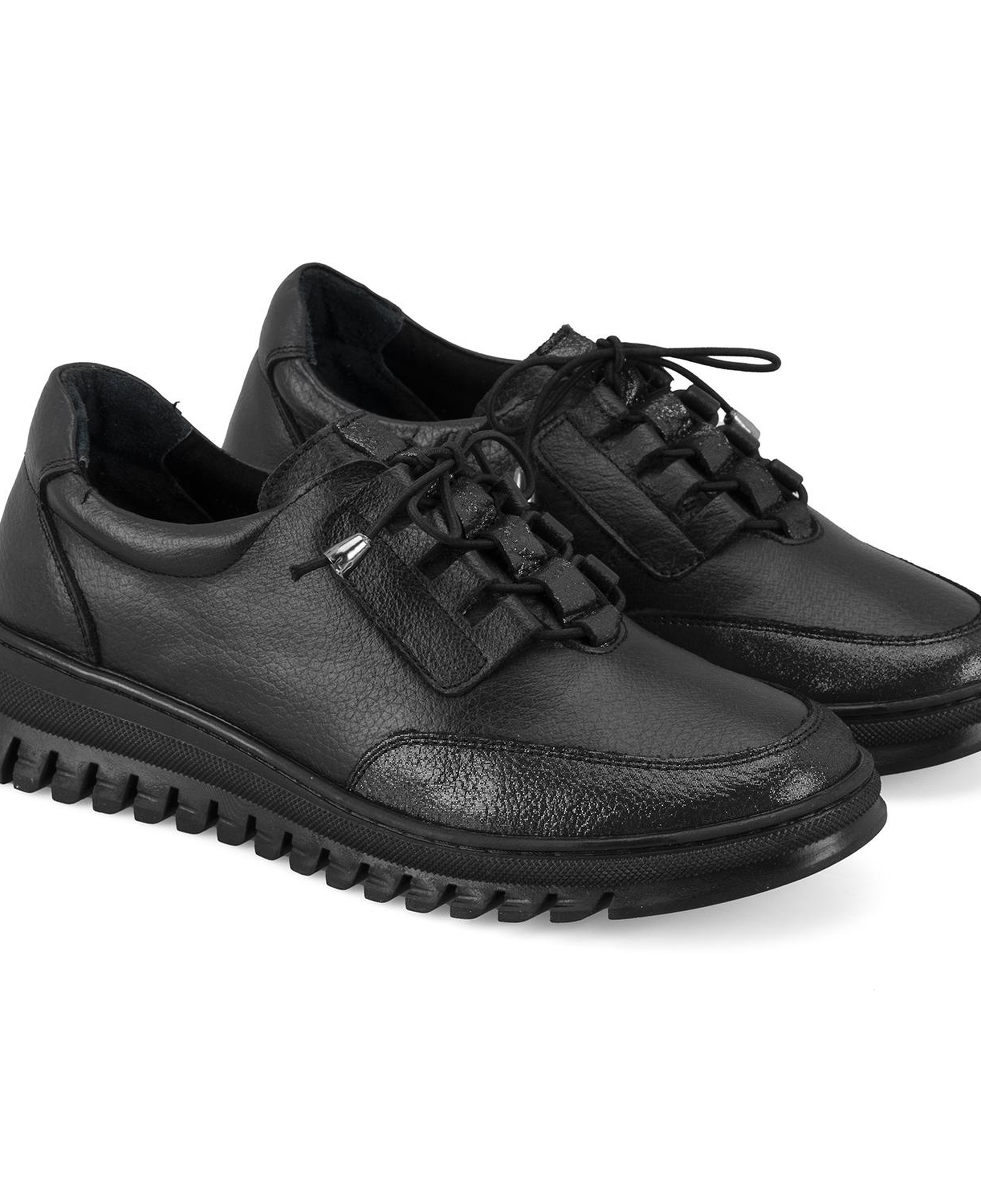 Kadın Siyah DesaComfort Deri Günlük Ayakkabı