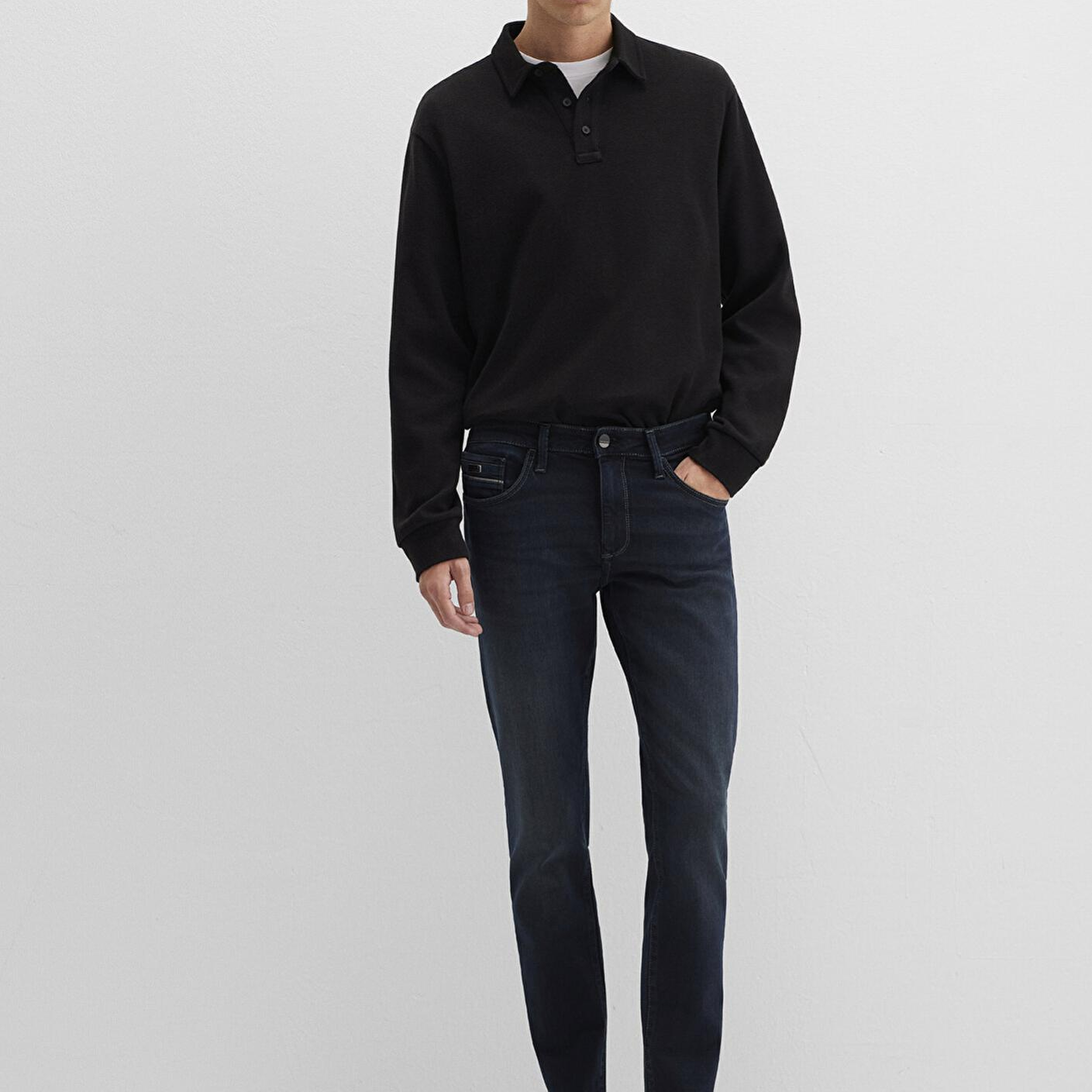 Mavi James Mavi Black Puslu Mürekkep Mavi Jean Pantolon 0042426976