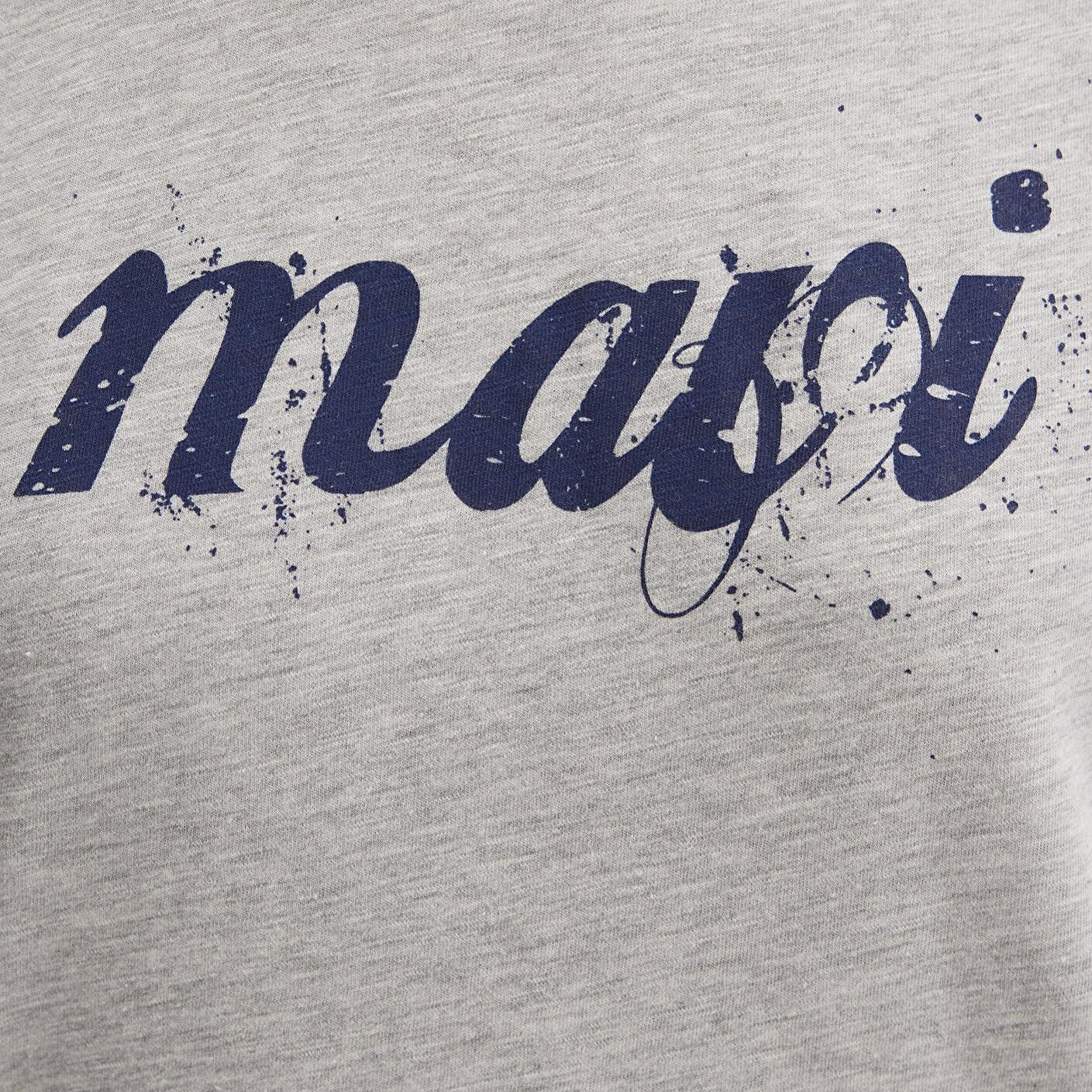 Mavi Mavi Logo Baskılı Gri Tişört Loose Fit / Bol Rahat Kesim 166422-25702