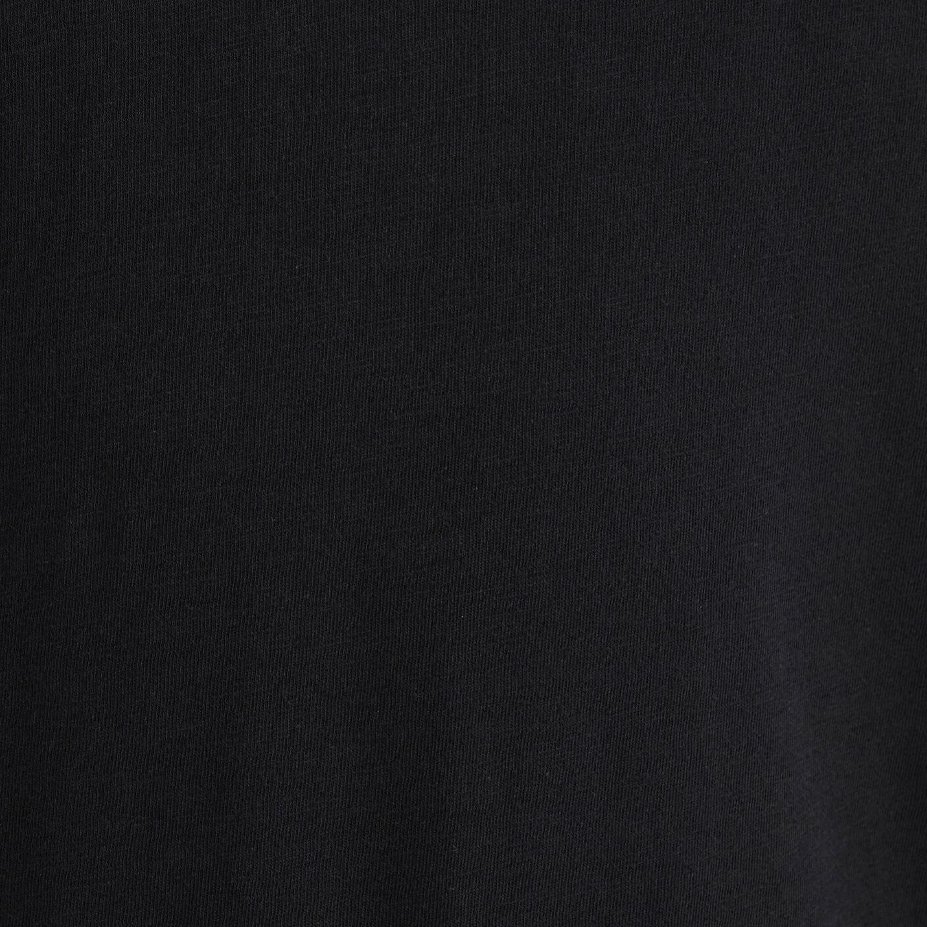 Mavi Flamlı Siyah Basic Tişört Fitted / Vücuda Oturan Kesim 064681-900