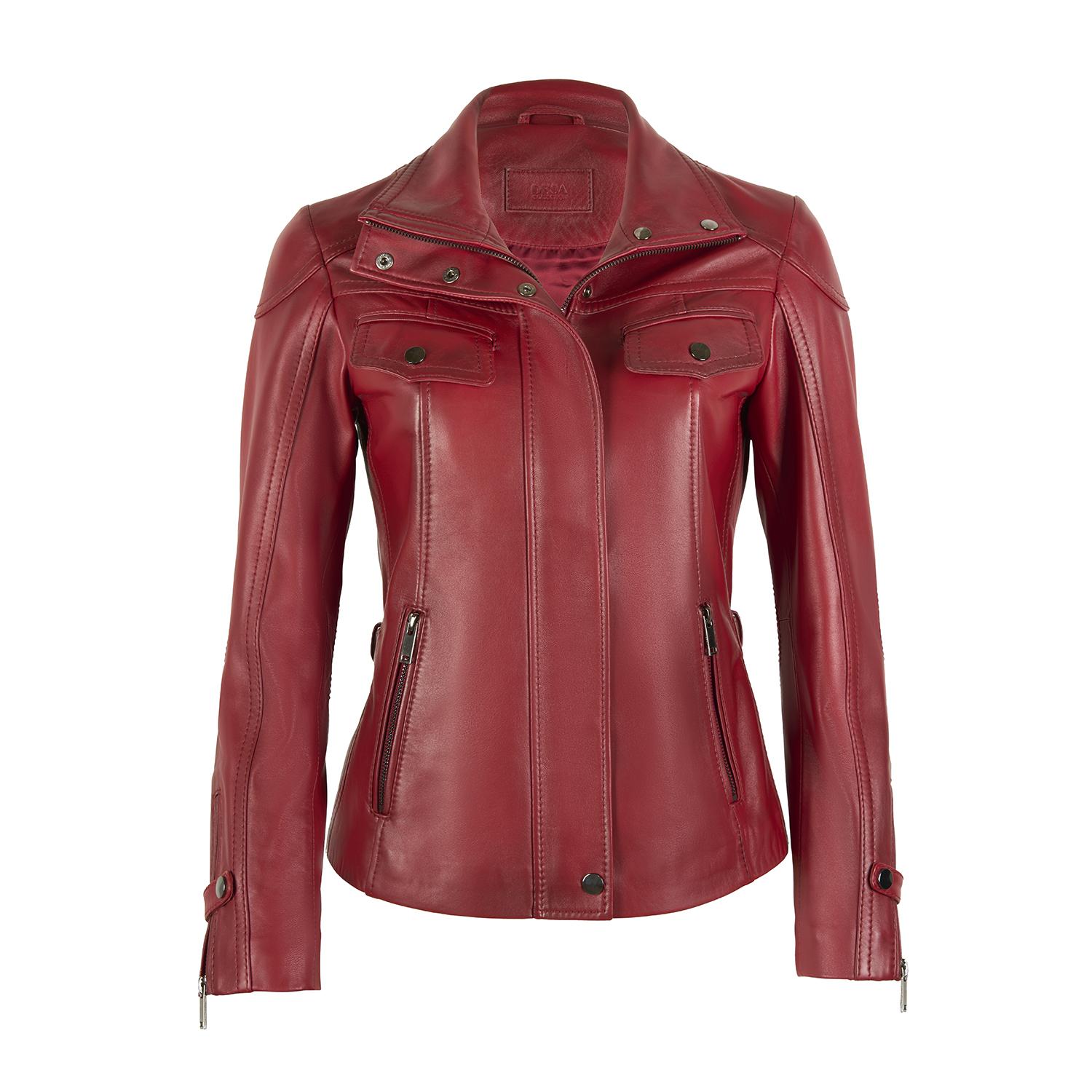 Briellen Kırmızı Kadın Deri Mont