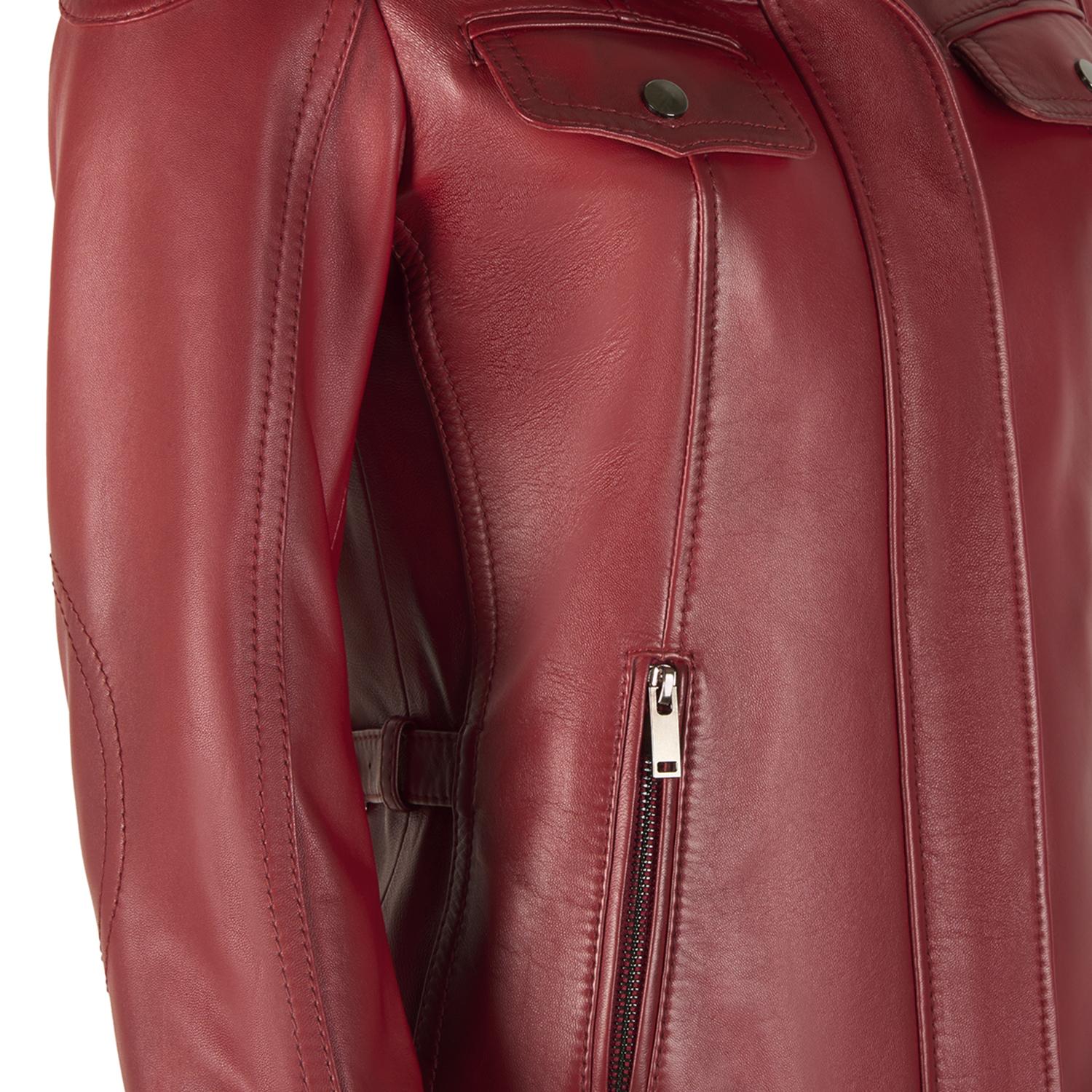 Briellen Kırmızı Kadın Deri Mont