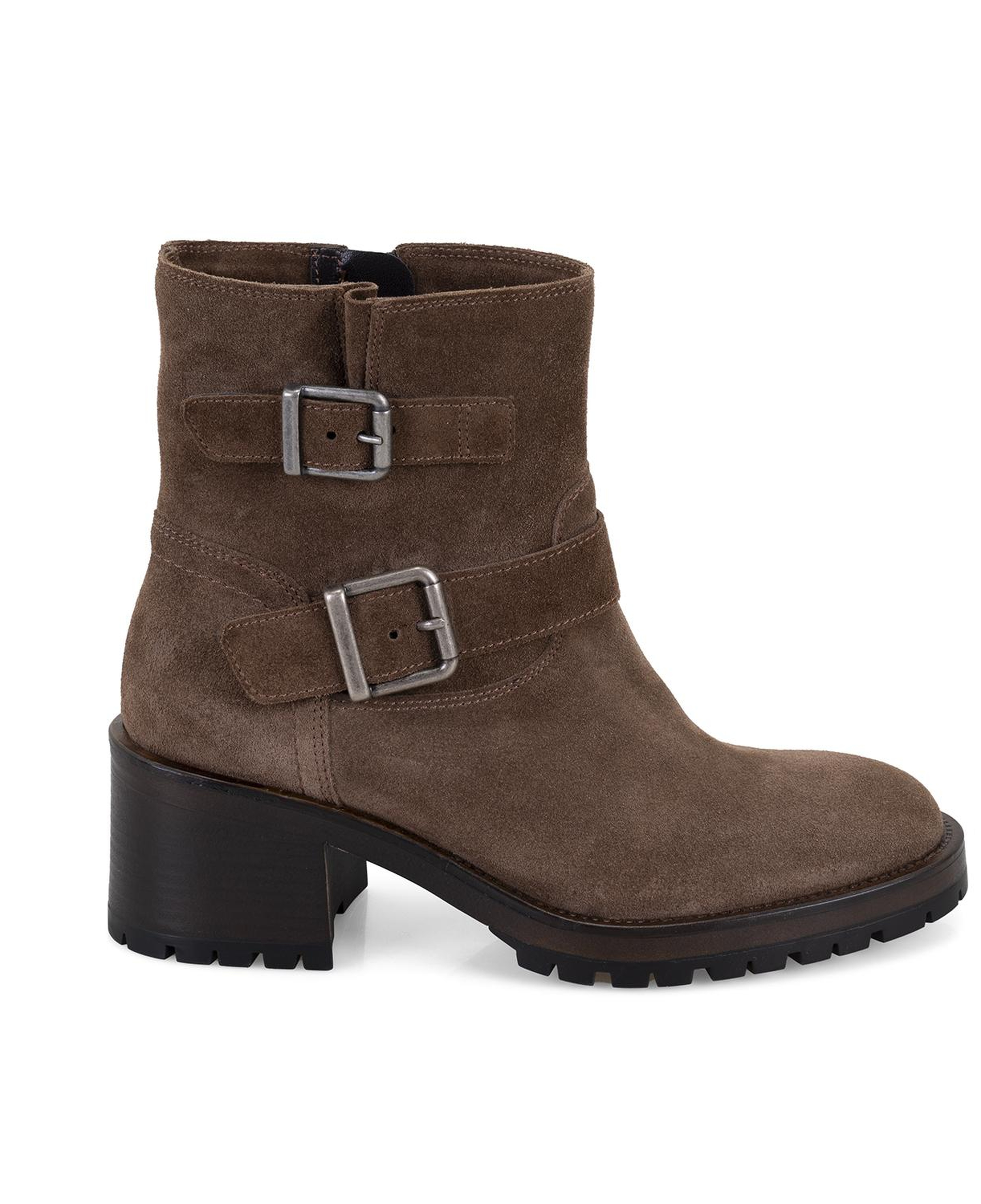 Brices Kemer Aksesuarlı Taba Kadın Topuklu Süet Bot