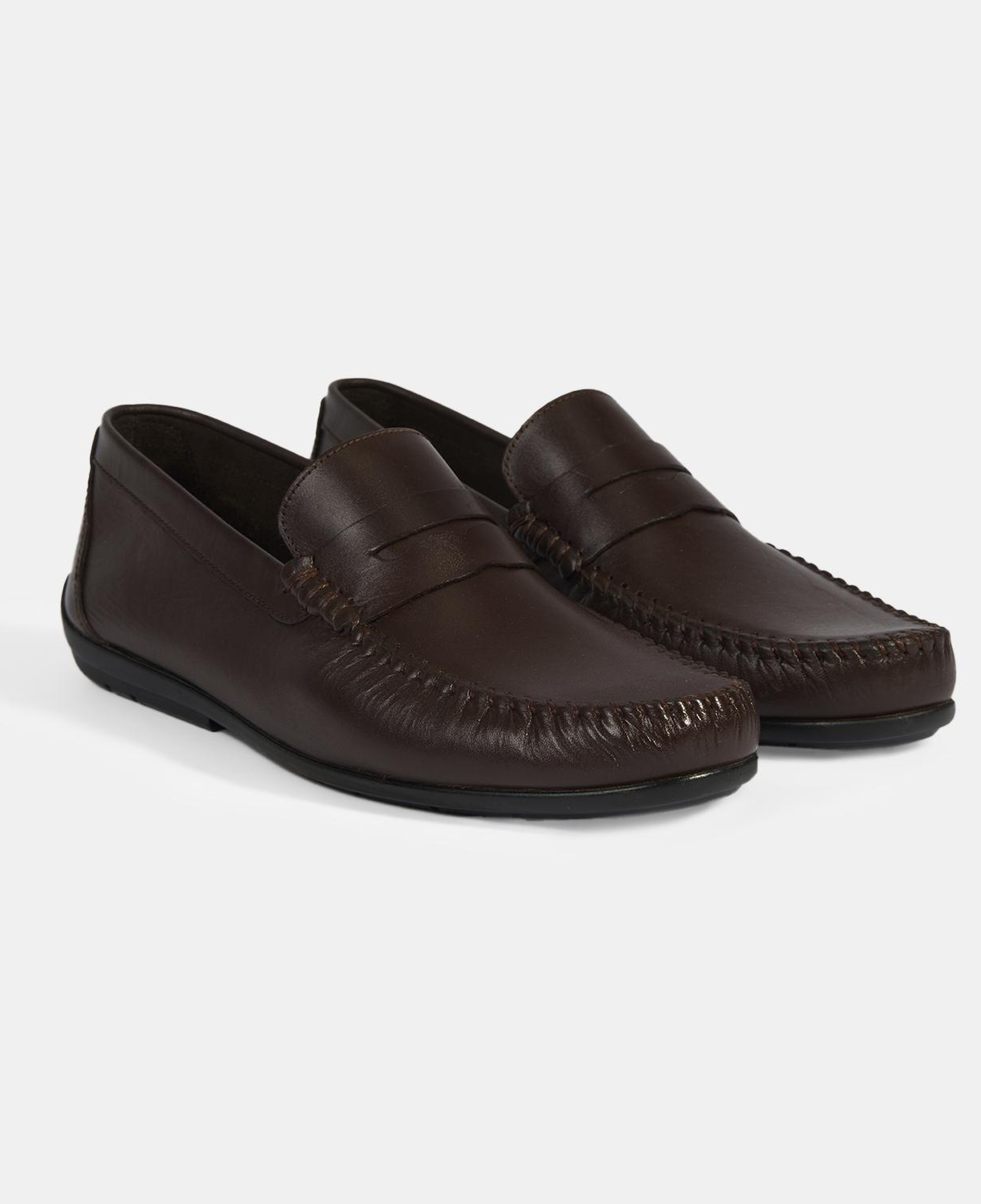 Jovian Kahve Erkek Deri Slip-On Loafer