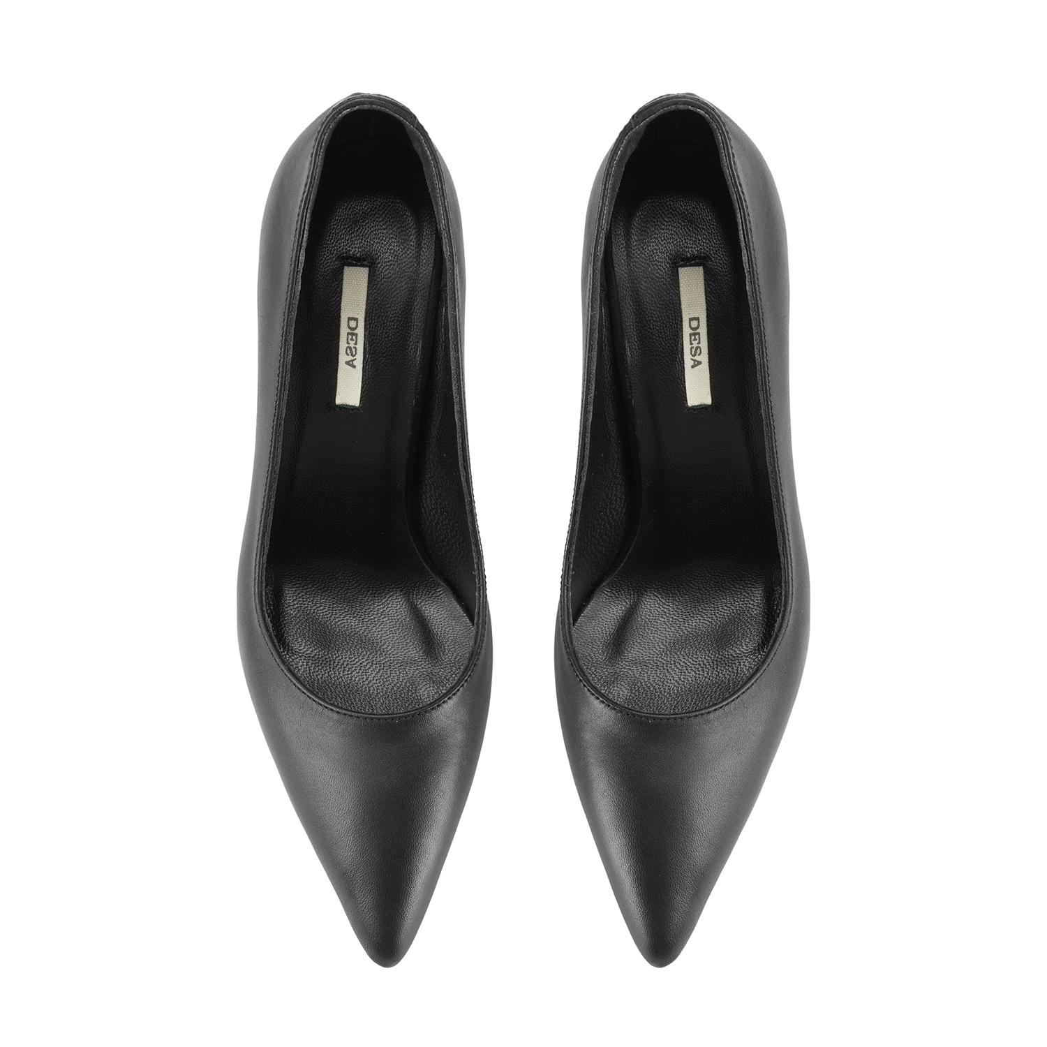 Kadın Siyah Klasik Deri Stiletto