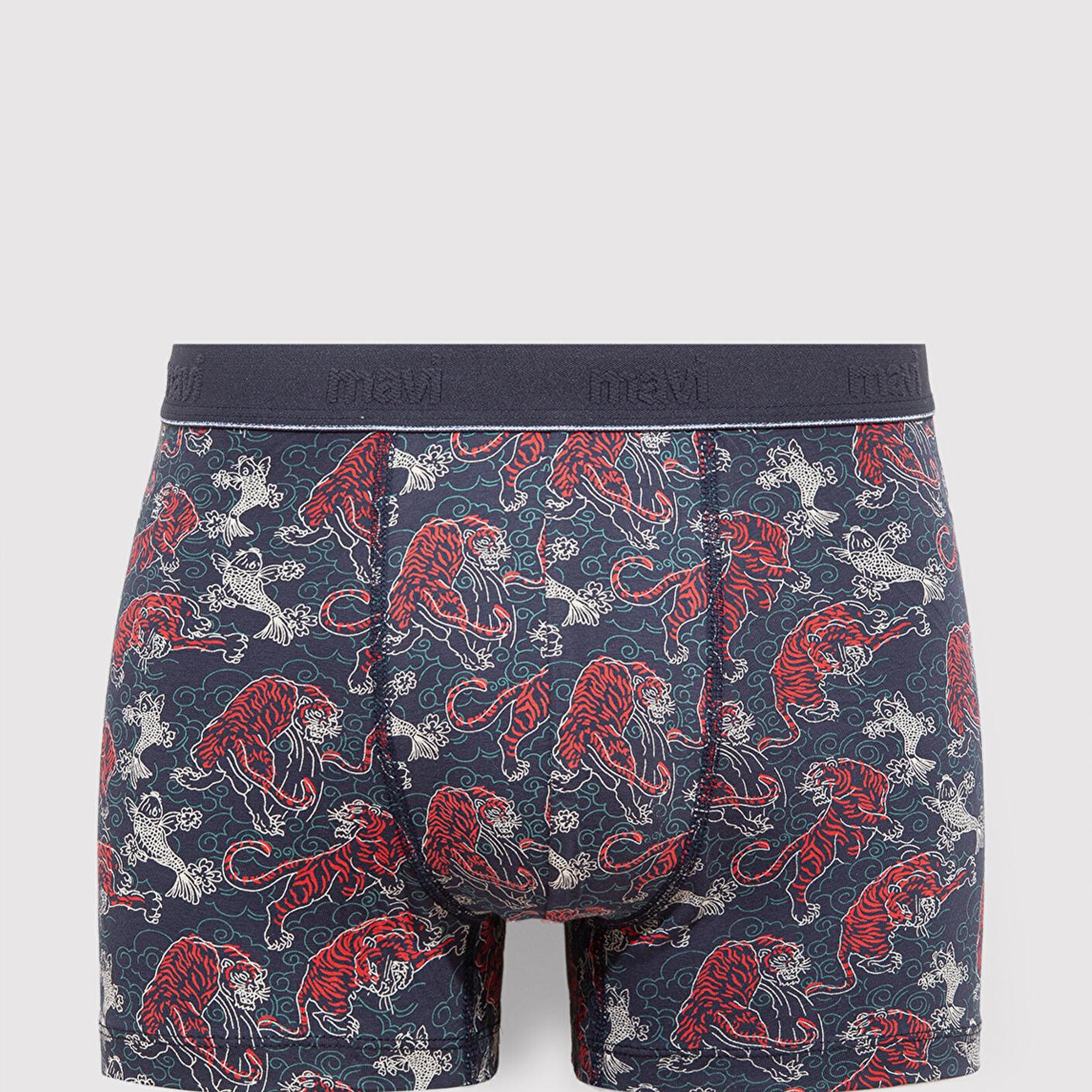 Mavi Kaplan Baskılı Lacivert Boxer 091121-24413