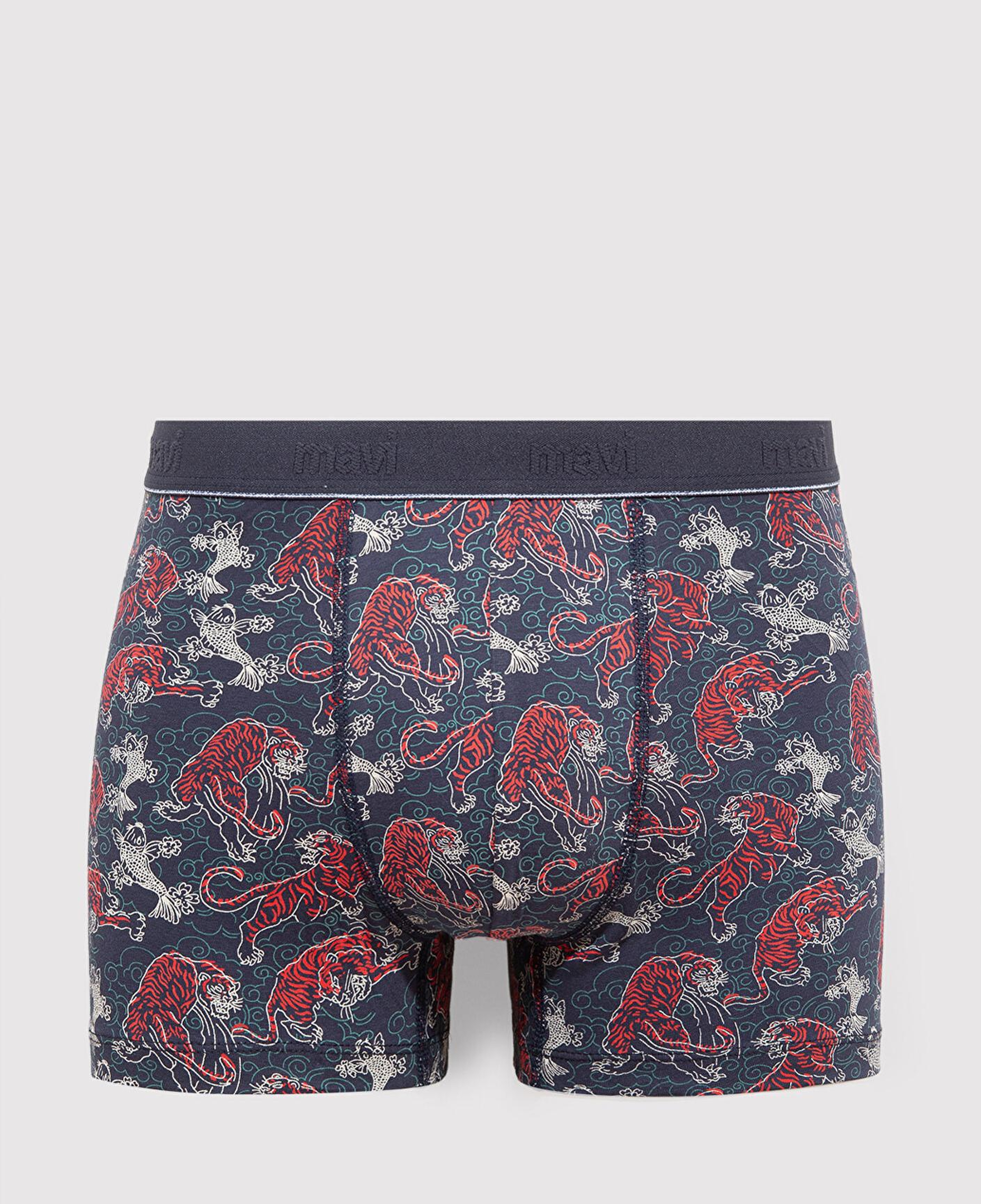 Mavi Kaplan Baskılı Lacivert Boxer 091121-24413