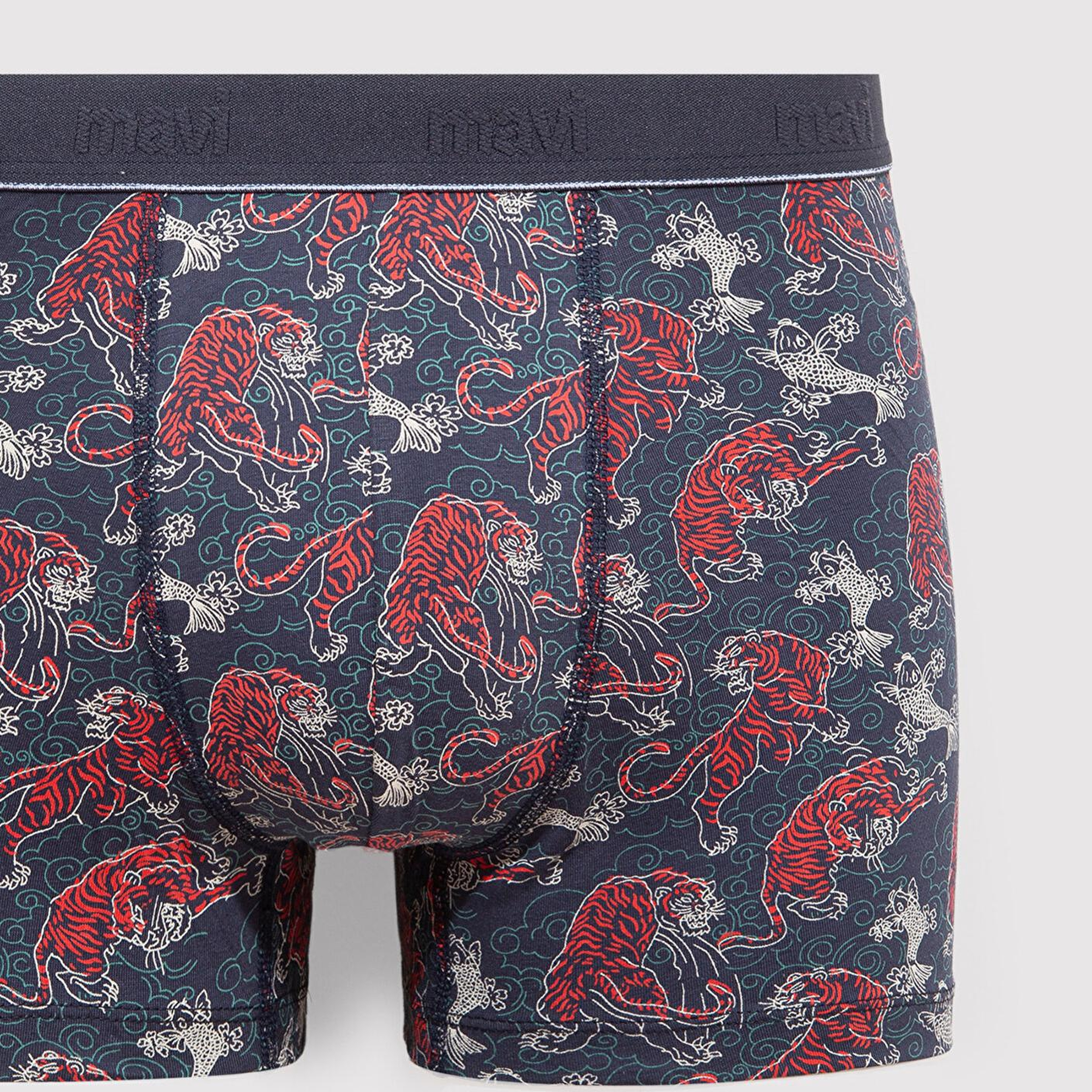 Mavi Kaplan Baskılı Lacivert Boxer 091121-24413