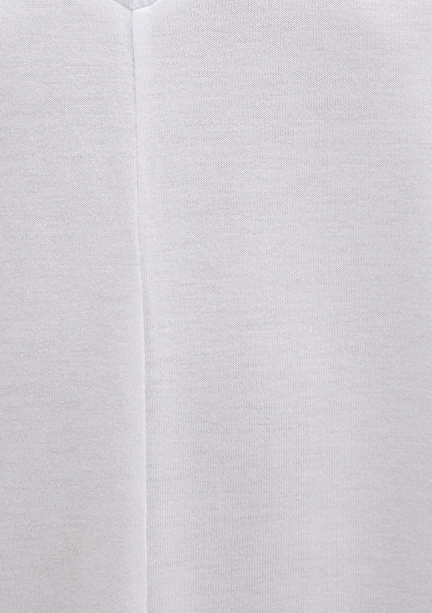 Mavi V Yaka Beyaz Basic ViskozTişört Loose Fit / Bol Rahat Kesim 166449-620