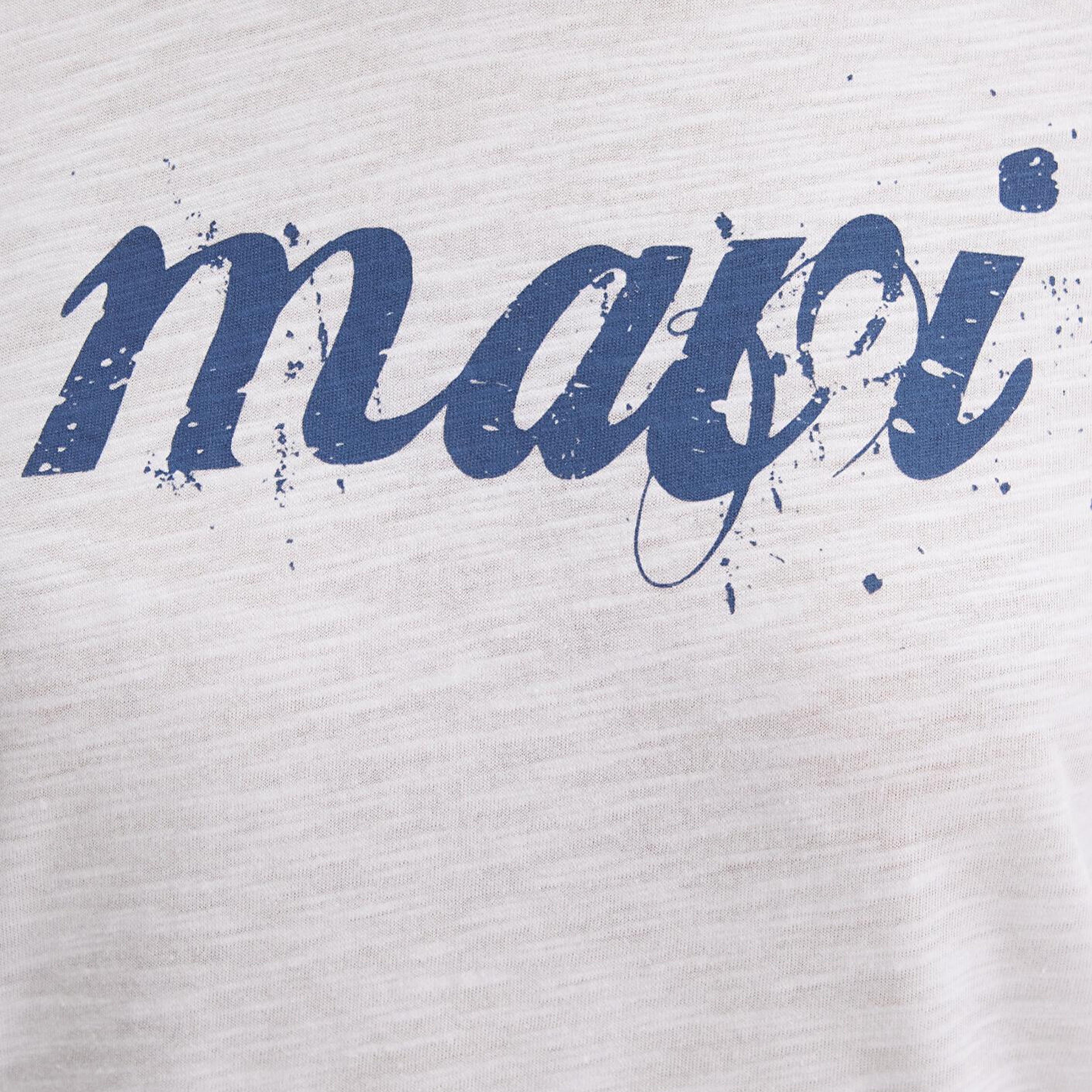 Mavi Mavi Logo Baskılı Beyaz Tişört Loose Fit / Bol Rahat Kesim 166422-620