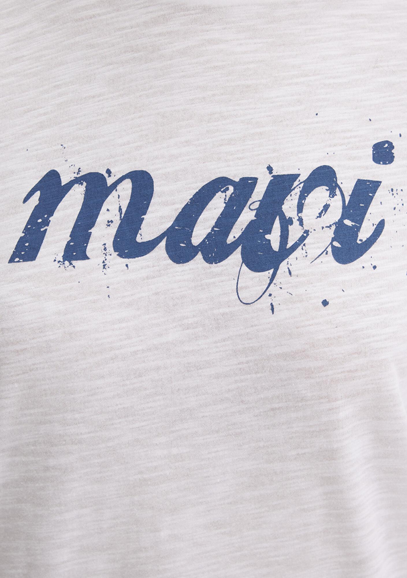 Mavi Mavi Logo Baskılı Beyaz Tişört Loose Fit / Bol Rahat Kesim 166422-620