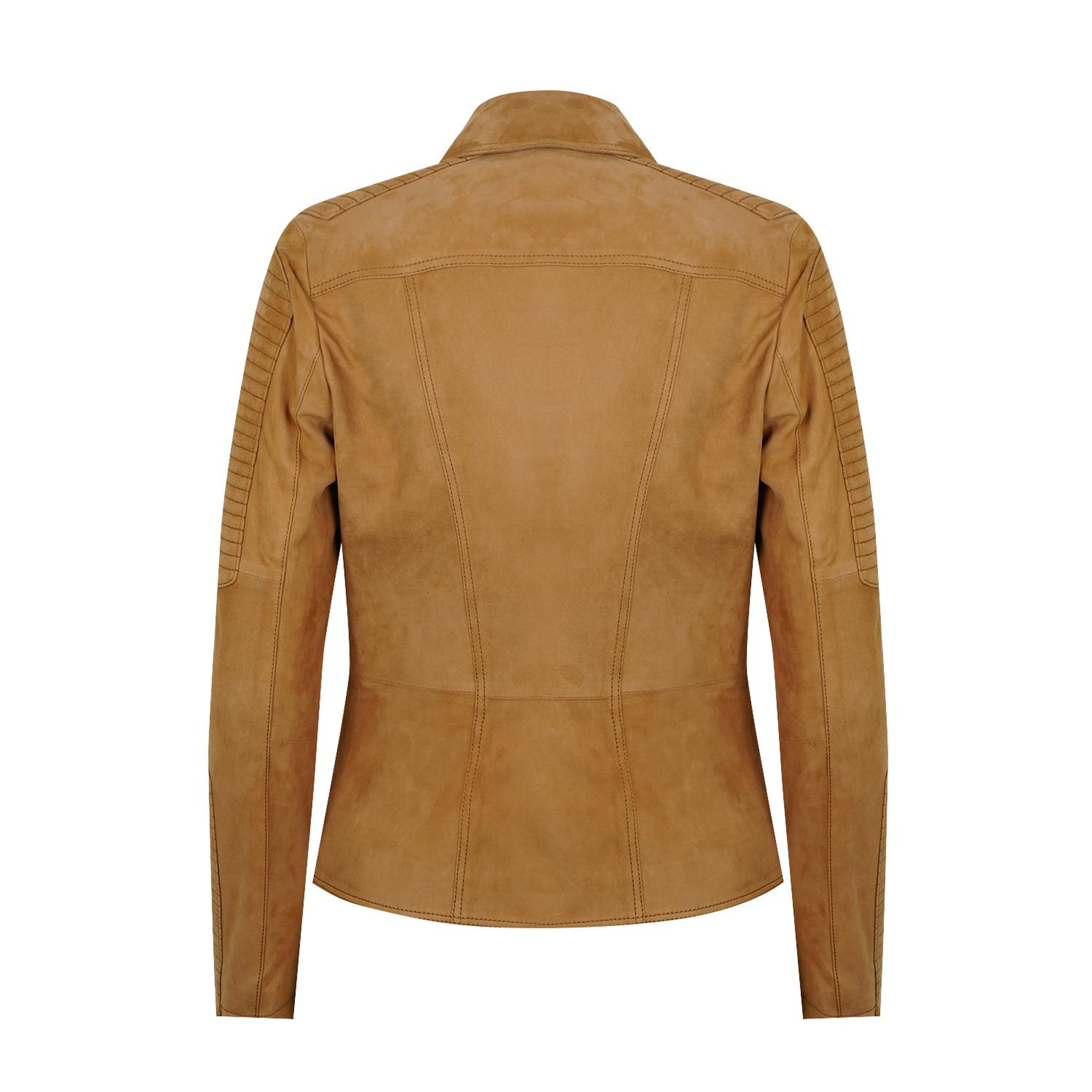 Kadın Hardal Süet Deri Ceket