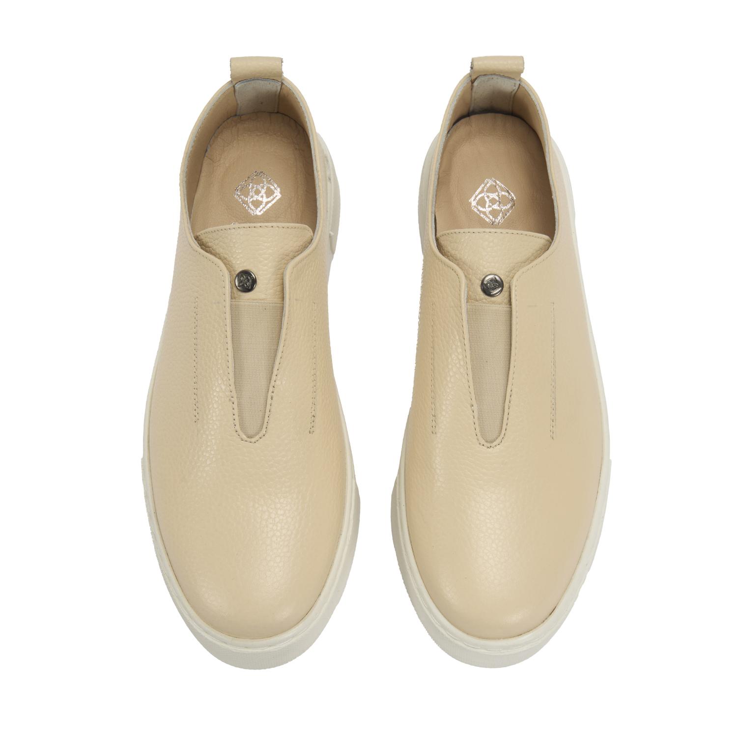 Kadın Bej Deri Günlük Ayakkabı