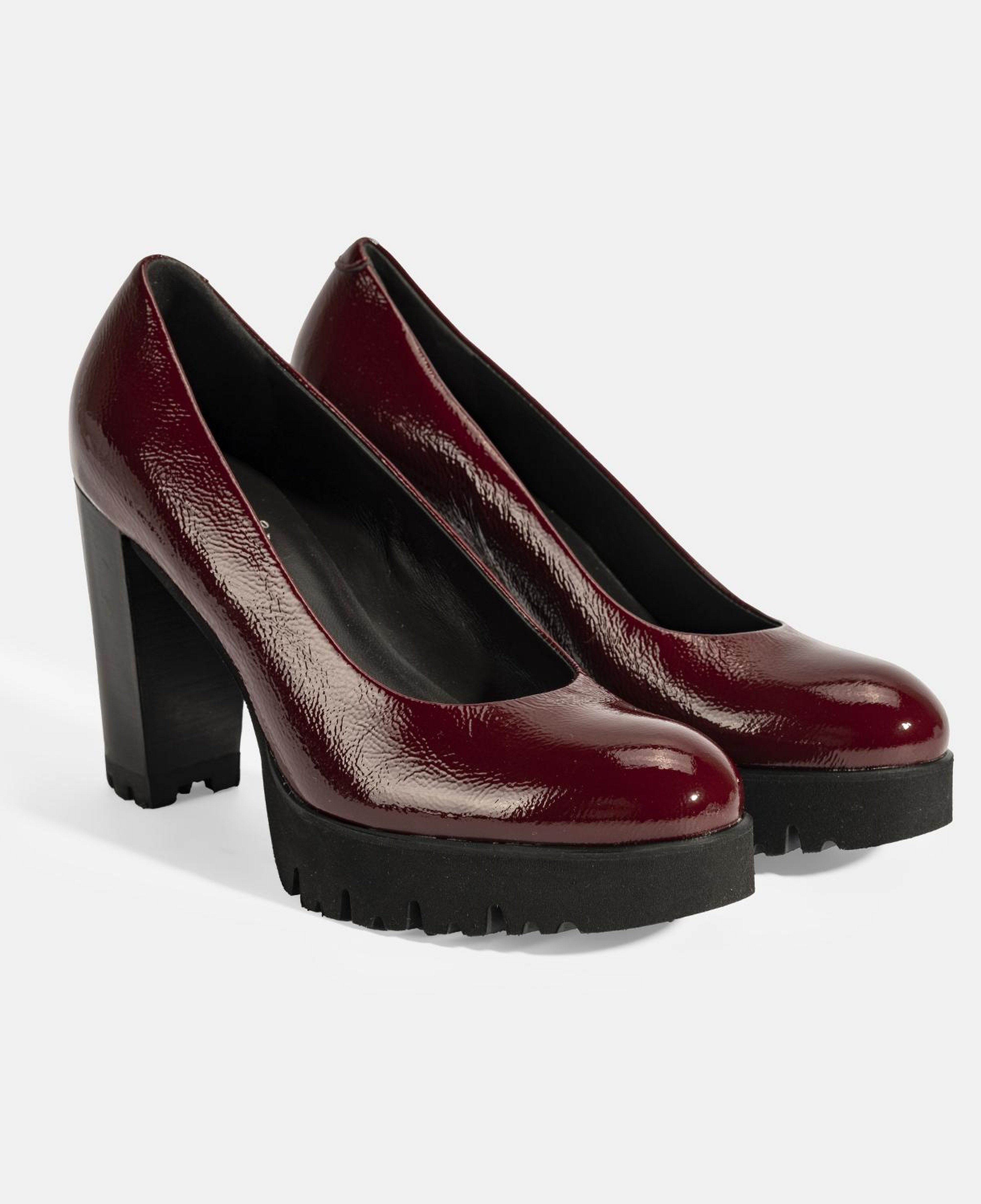 Luca Grossi Kadın Bordo Platform Topuklu Rugan Ayakkabı