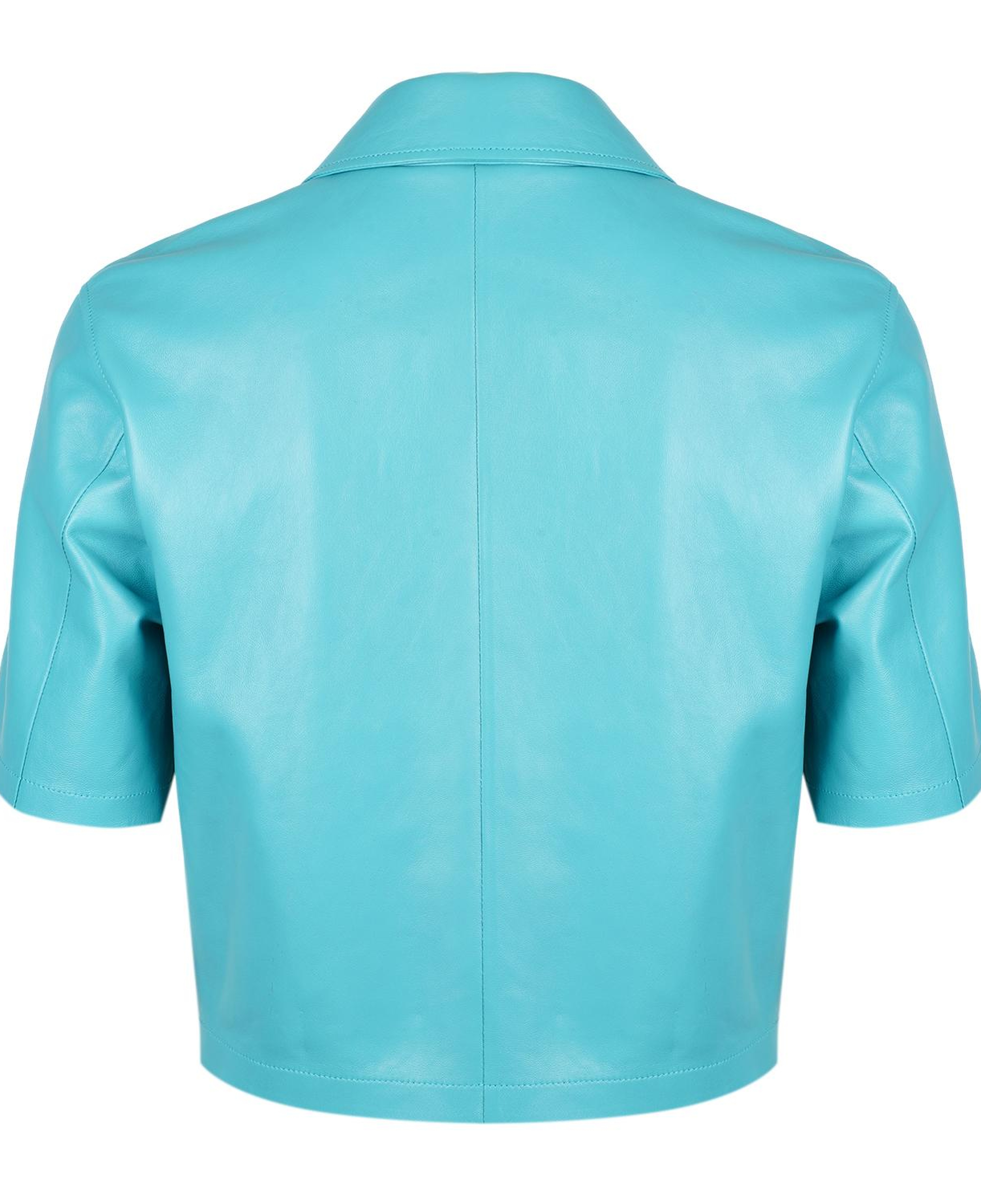 Teresina Mavi Kadın Deri Gömlek