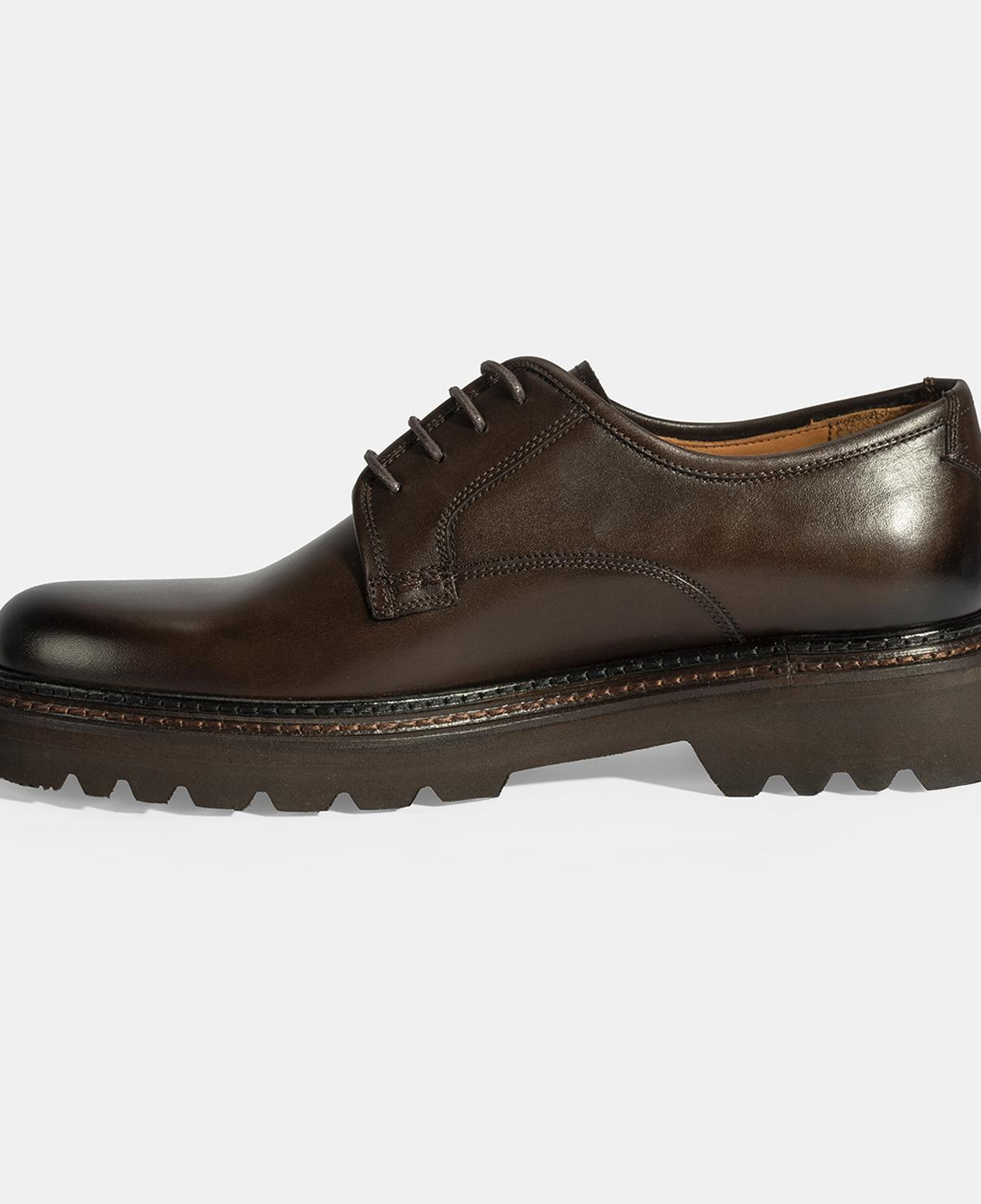 Erkek Kahve Bağcıklı Günlük Deri Ayakkabı