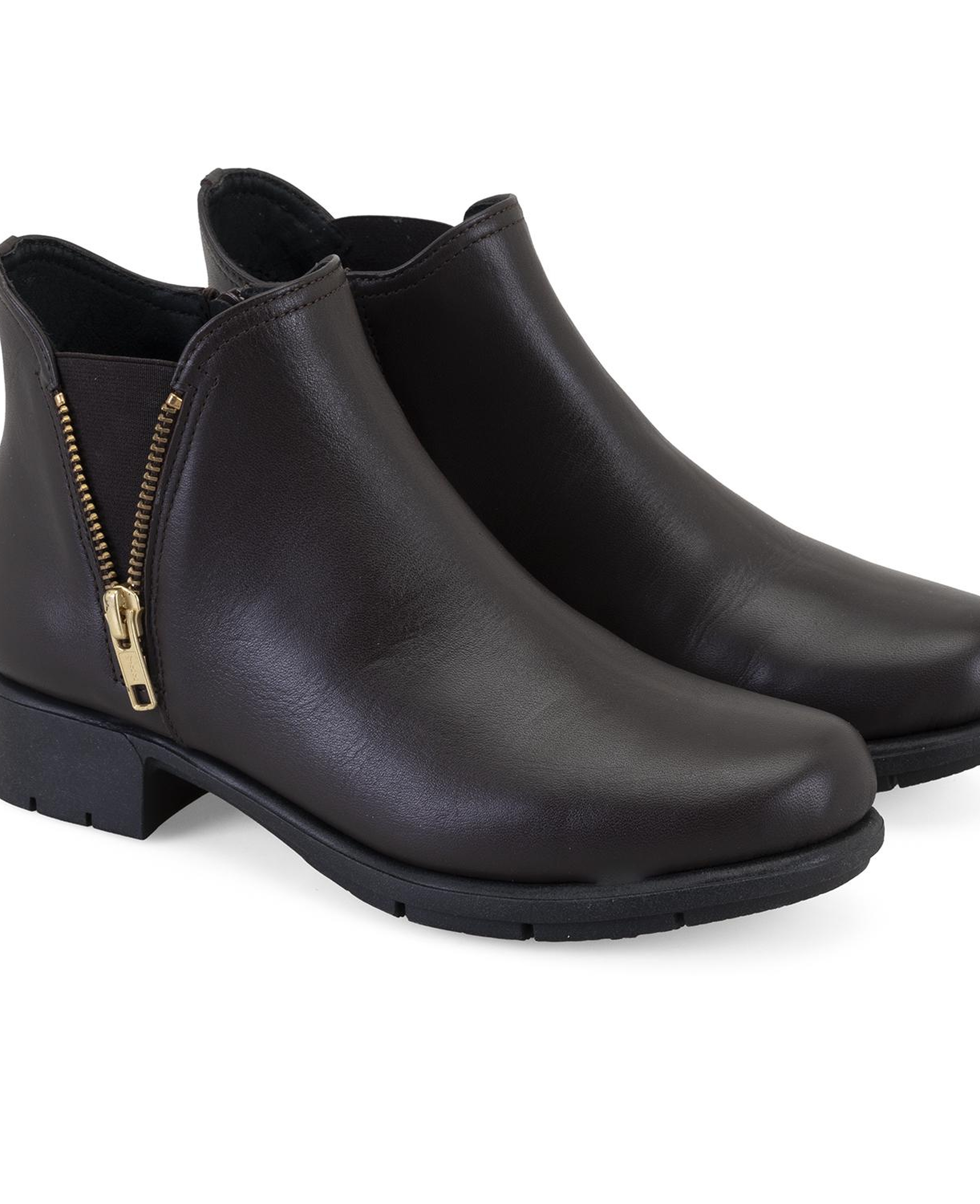 Karlee Kahve Kadın DesaComfort Fermuarlı Deri Bot