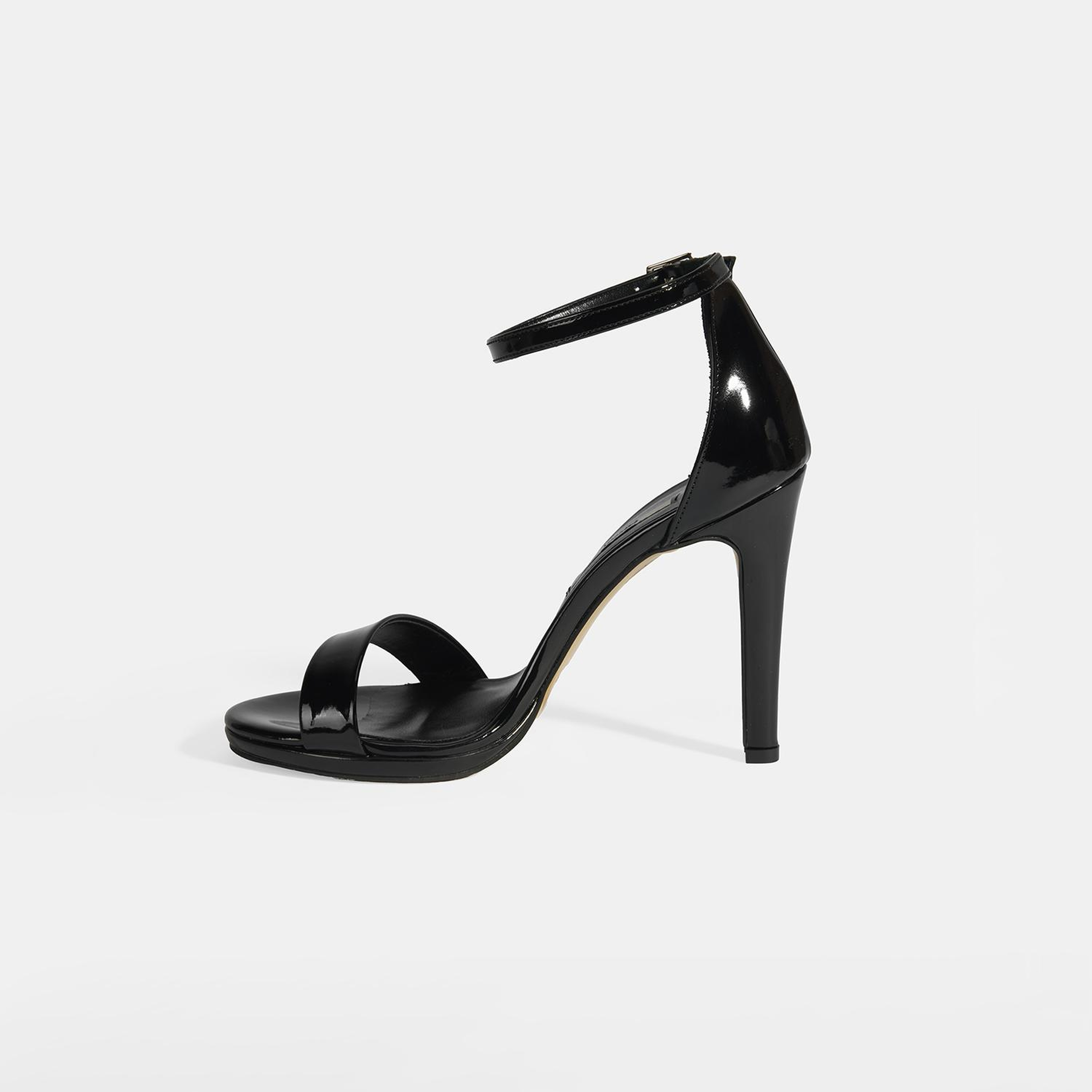 Kadın Bantlı Siyah Topuklu Abiye Sandalet