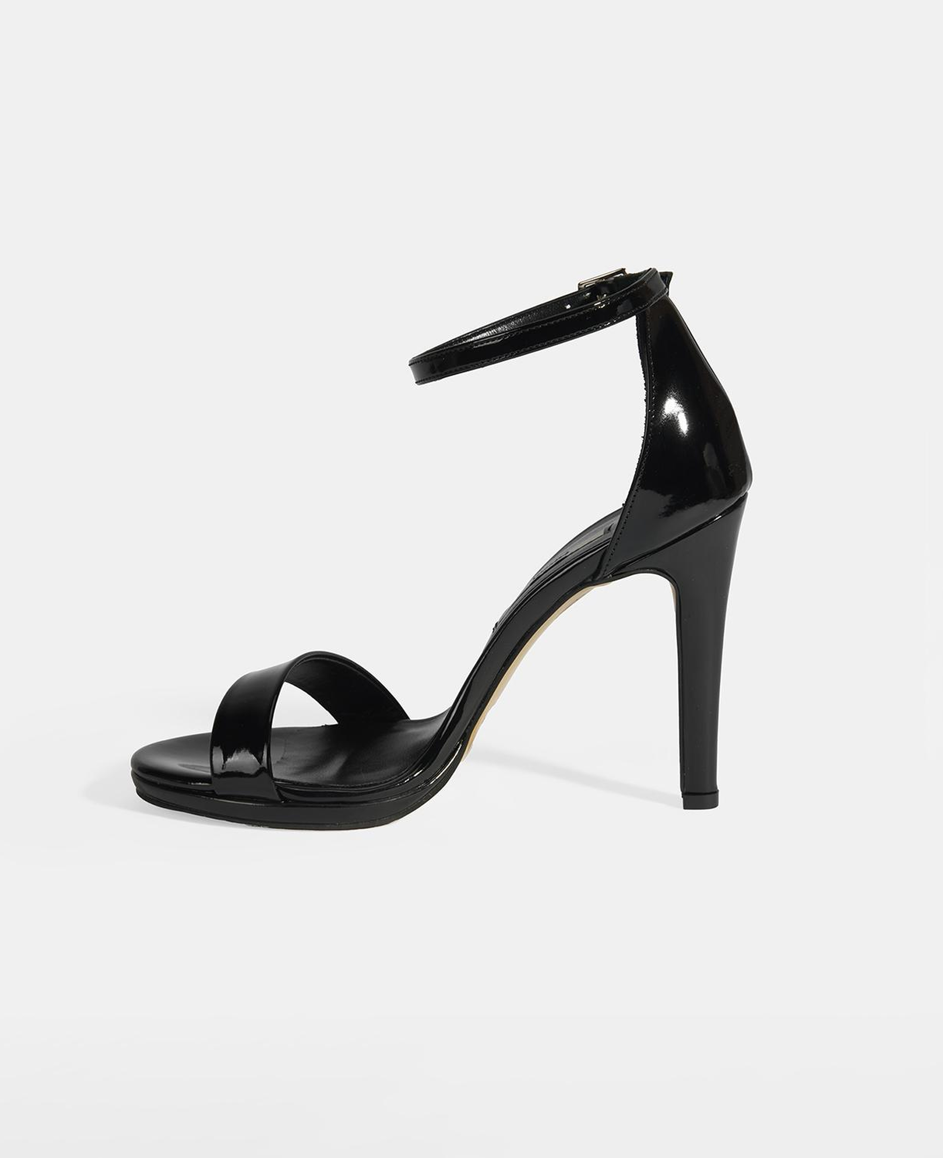 Kadın Bantlı Siyah Topuklu Abiye Sandalet