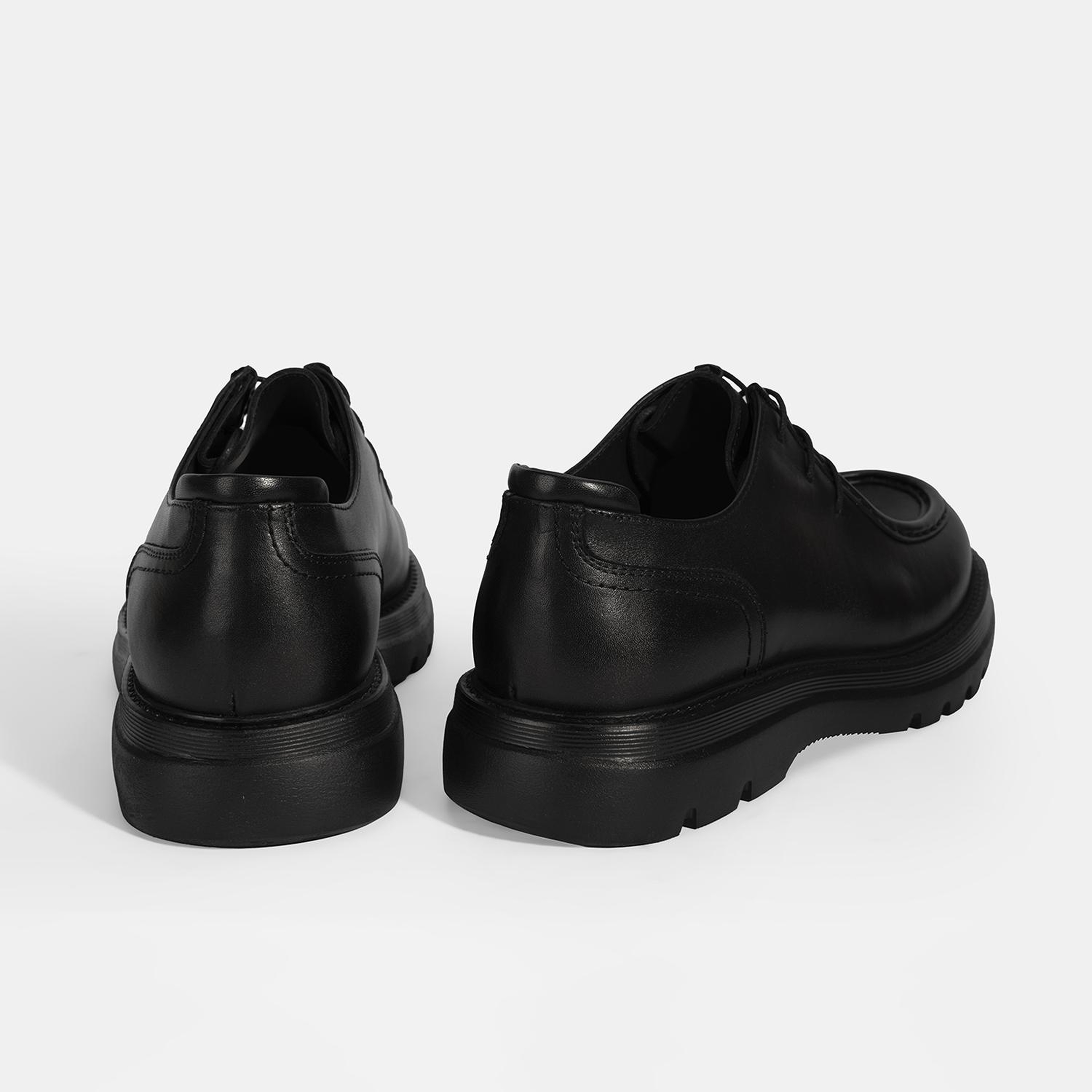 Erkek Siyah Bağcıklı Deri Klasik Ayakkabı