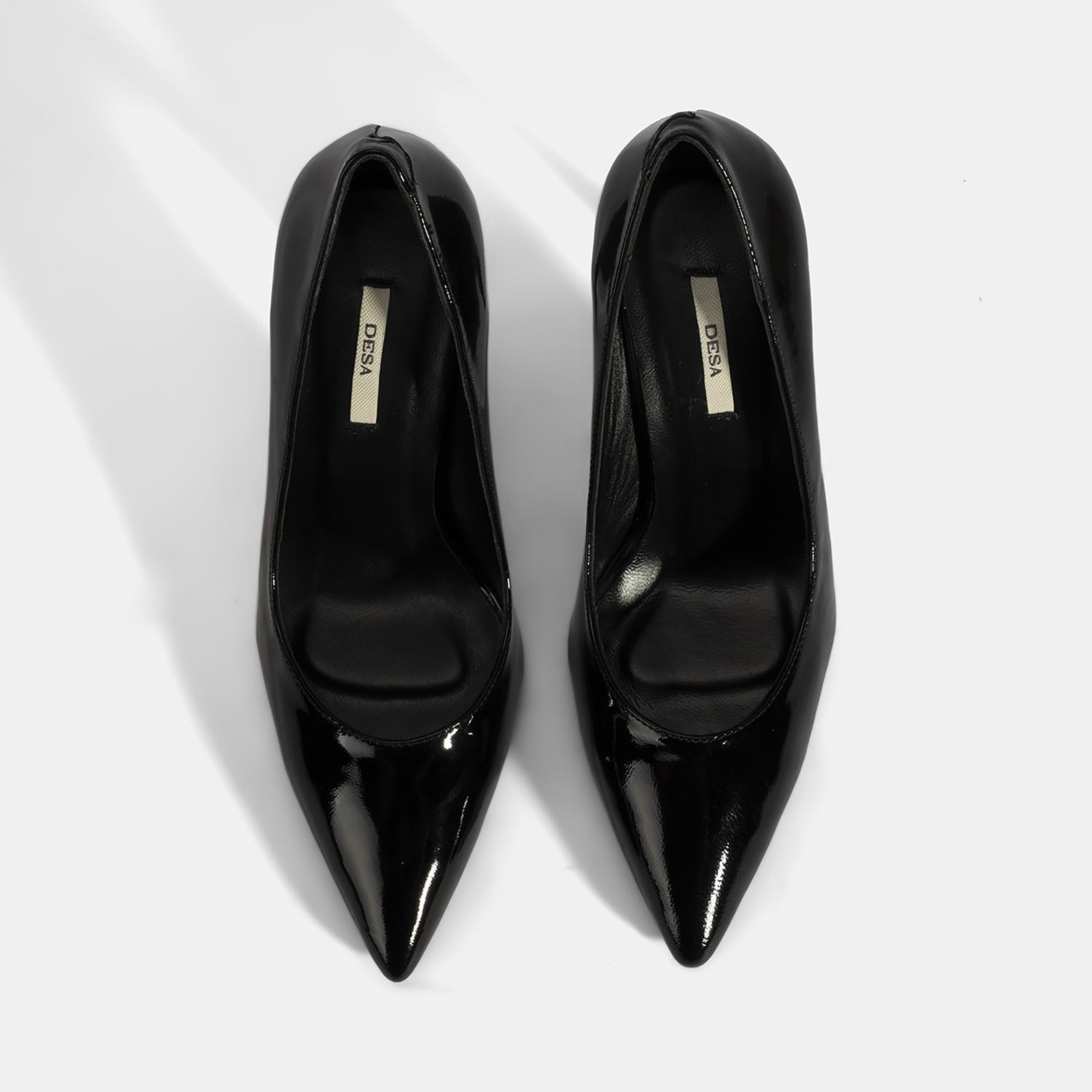 Kadın Siyah Deri Stiletto