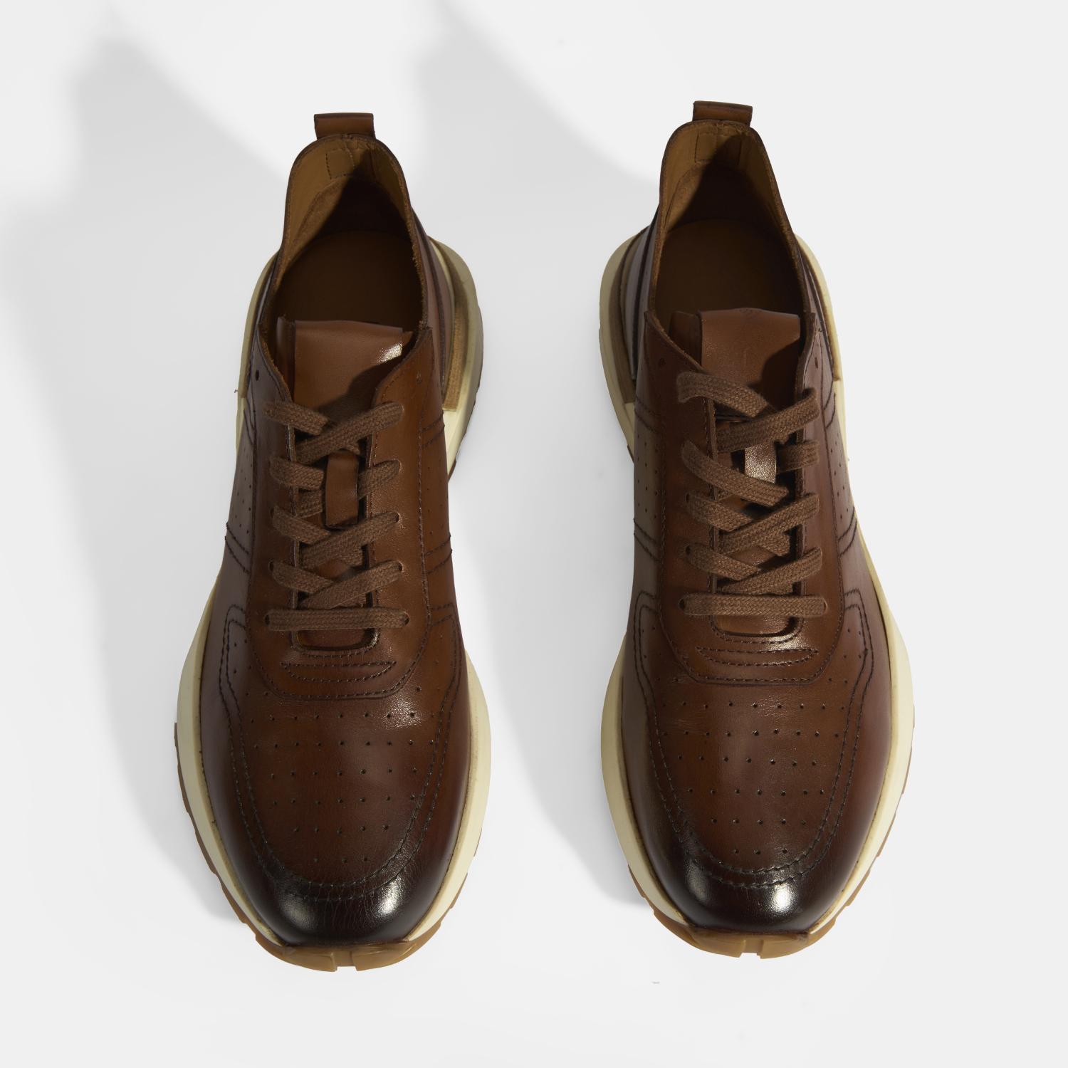 Ketrina Taba Erkek Deri Bağcıklı Günlük Ayakkabı