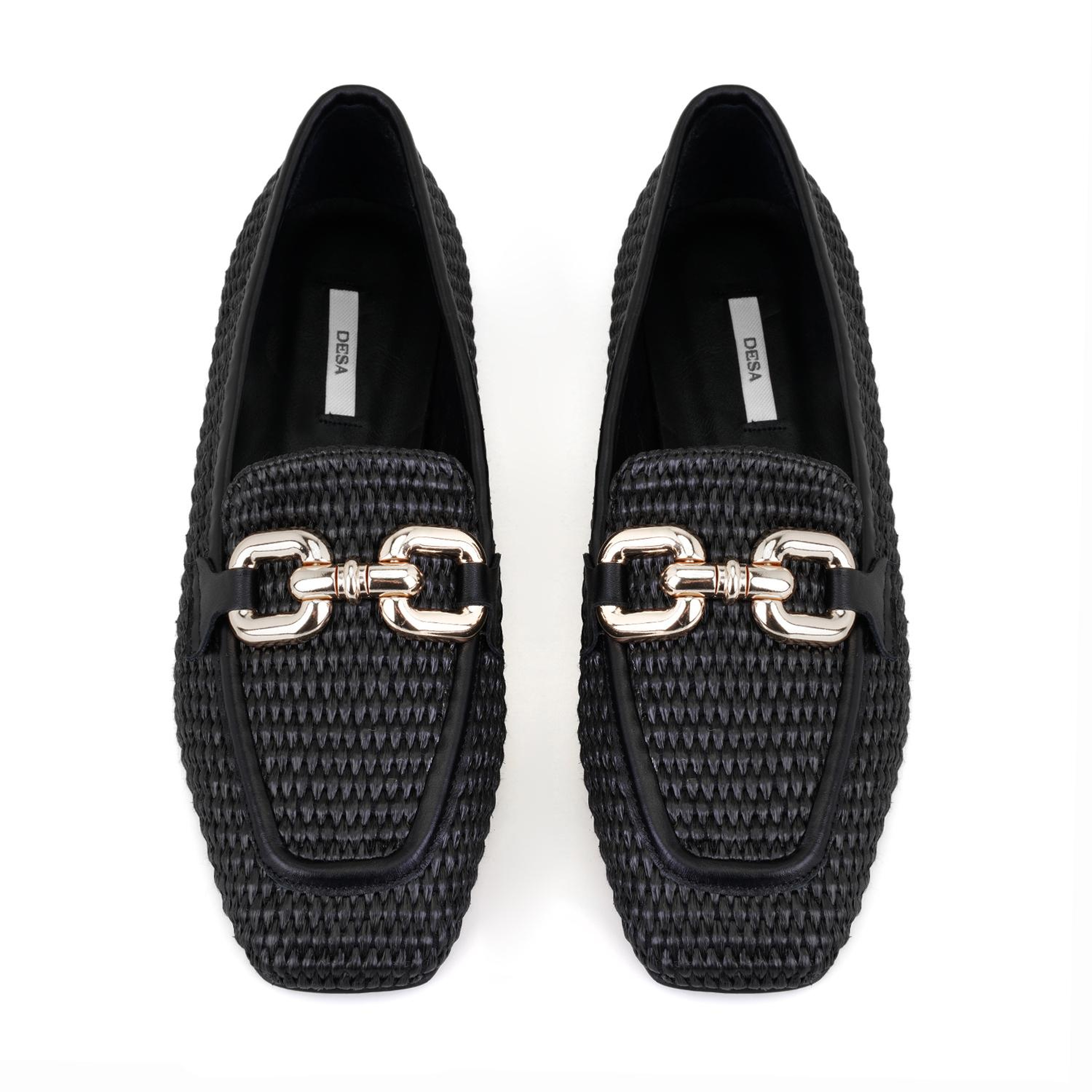 Kadın Siyah Hasır Loafer