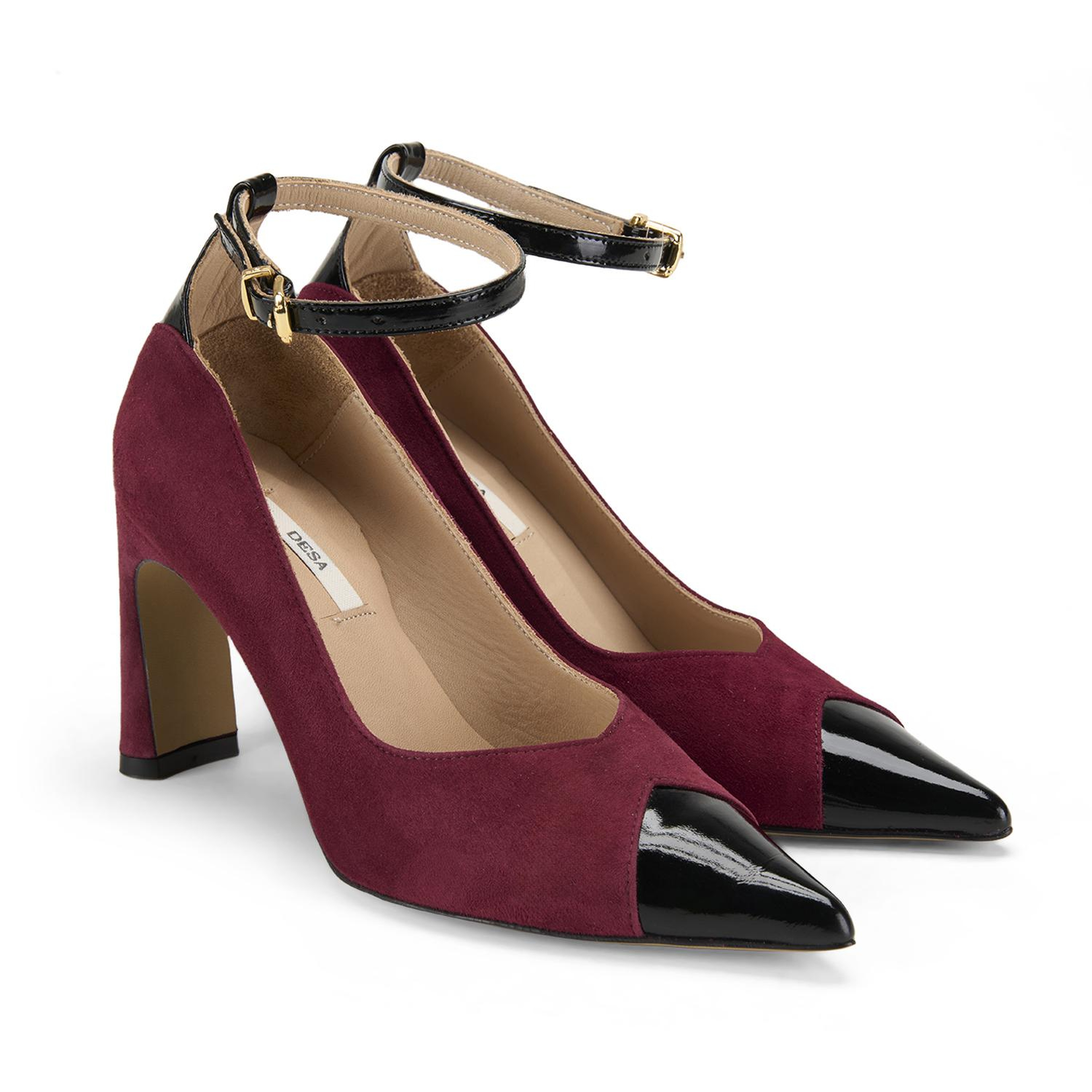 Kadın Bordo Süet Topuklu Abiye Ayakkabı