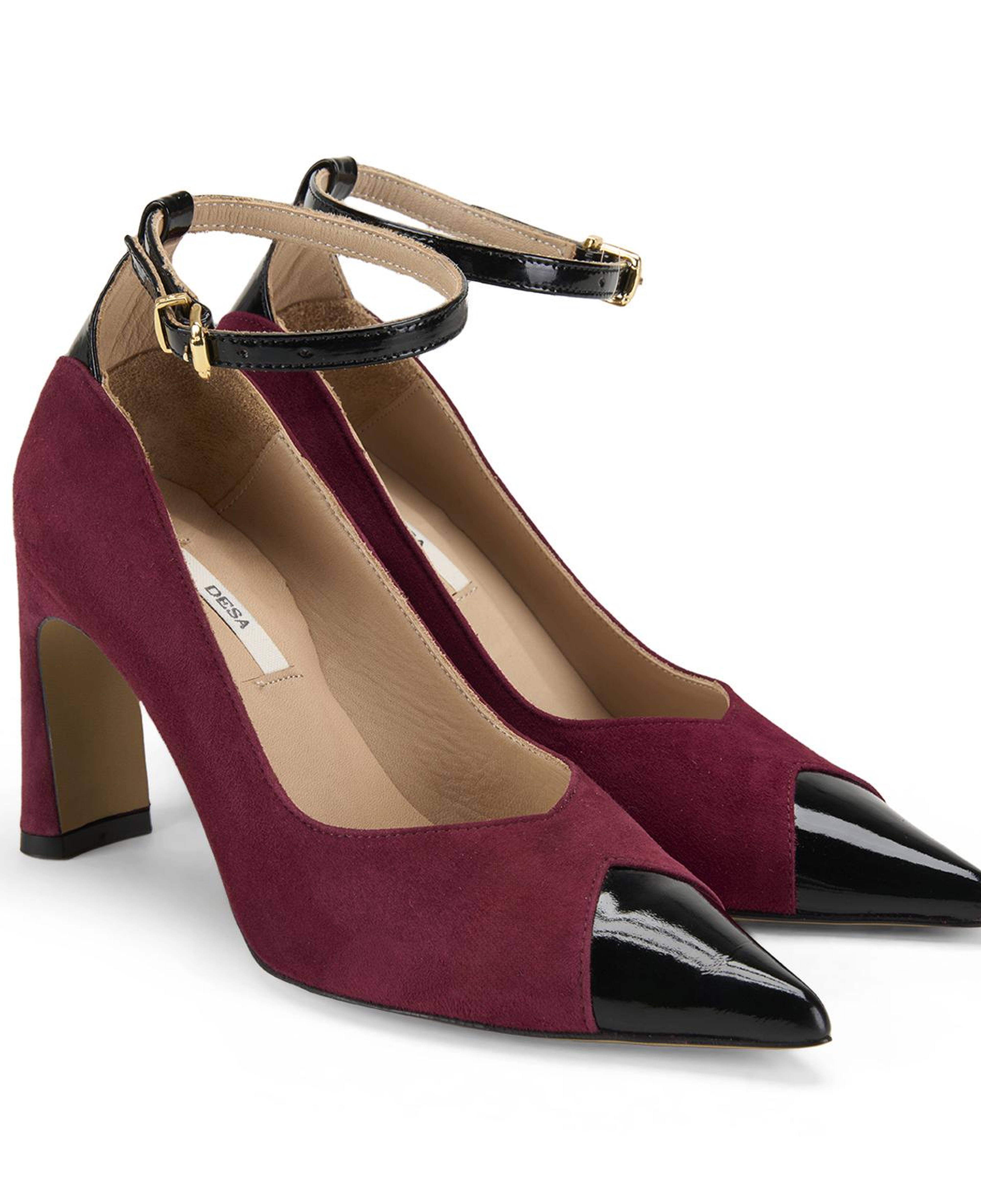 Kadın Bordo Süet Topuklu Abiye Ayakkabı