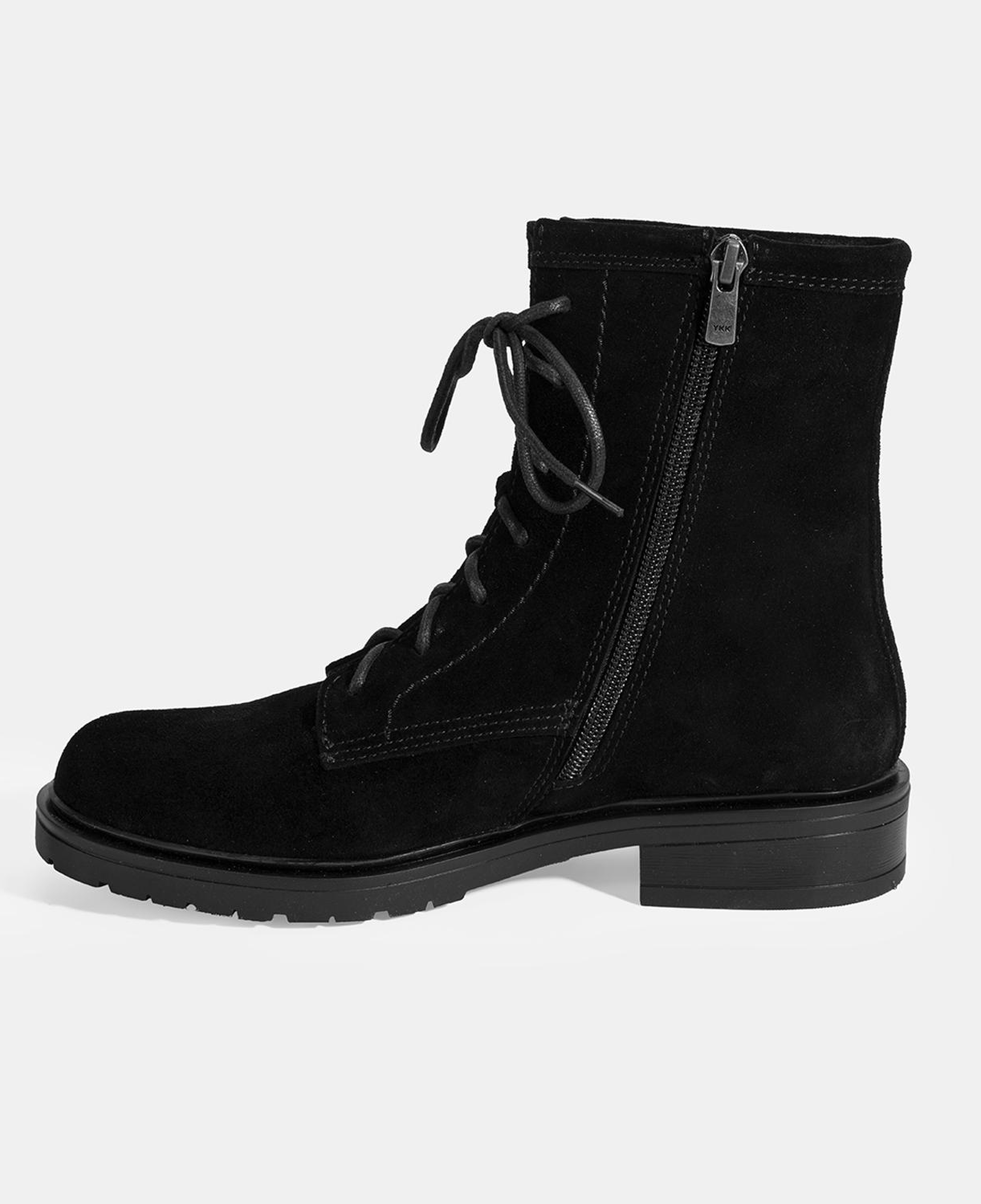 Kadın Siyah Bağcık Detaylı Süet Bot