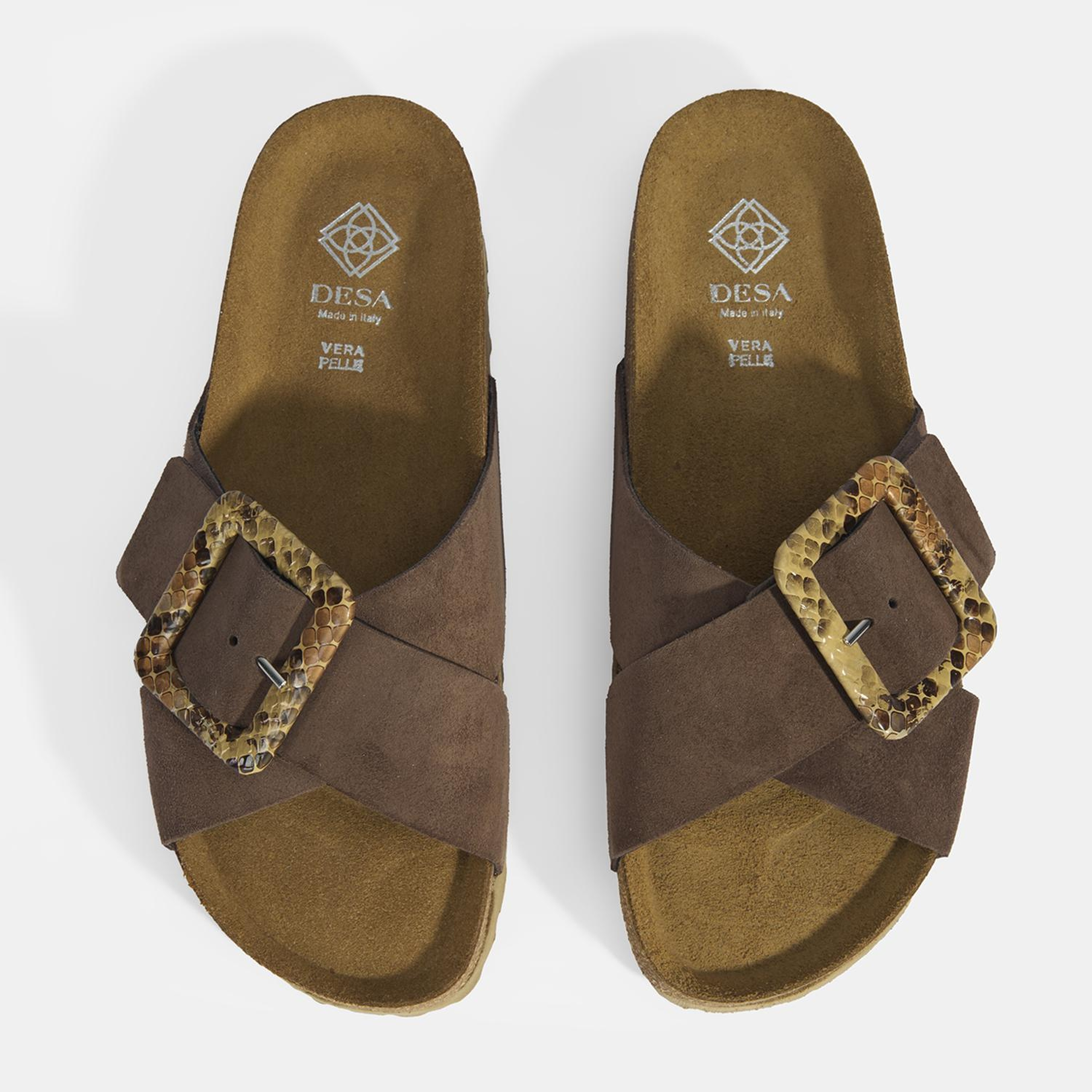 Kadın Kahve Ayarlanabilir Toka Detaylı Süet Terlik