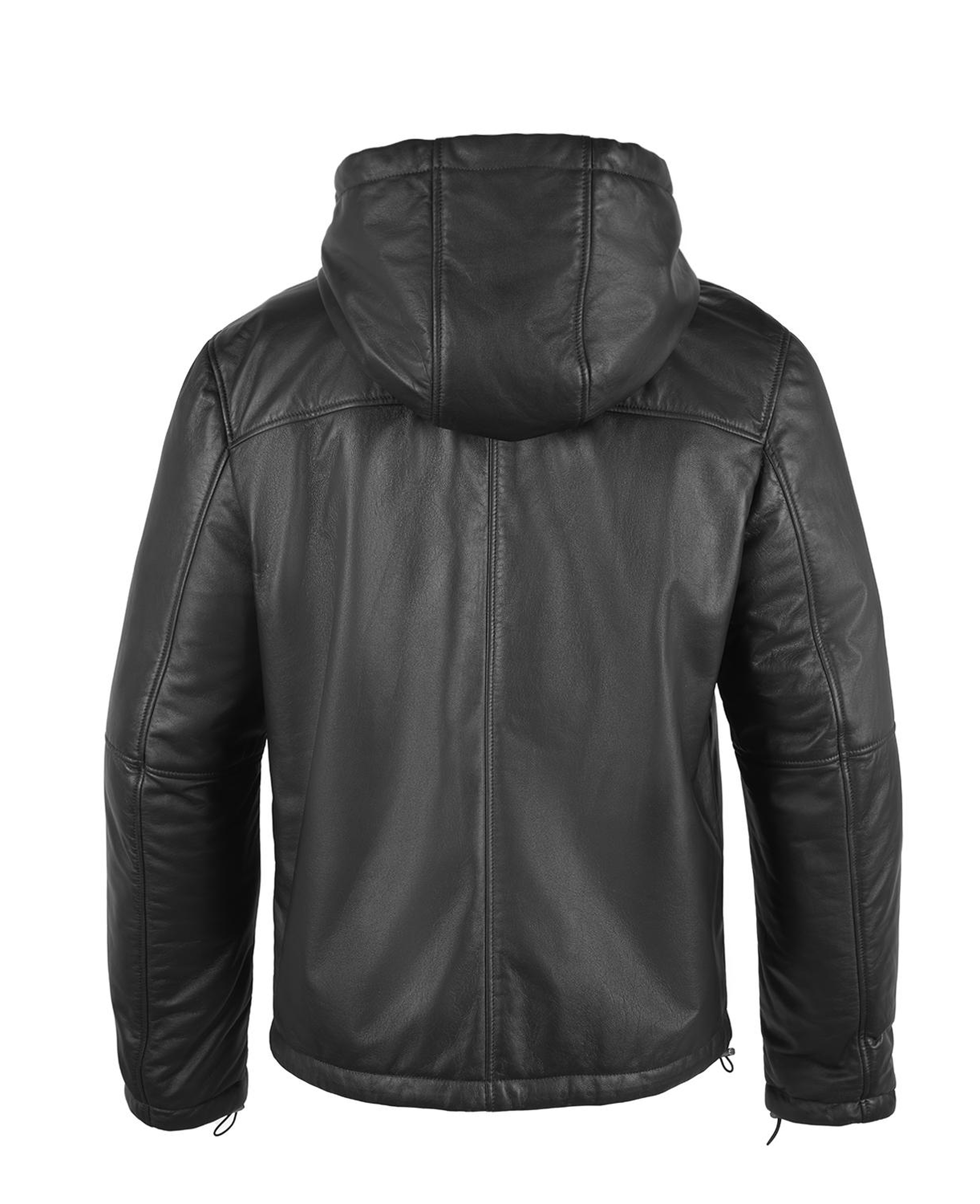 Alanzo Siyah Erkek Çift Taraflı Deri Bomber Ceket