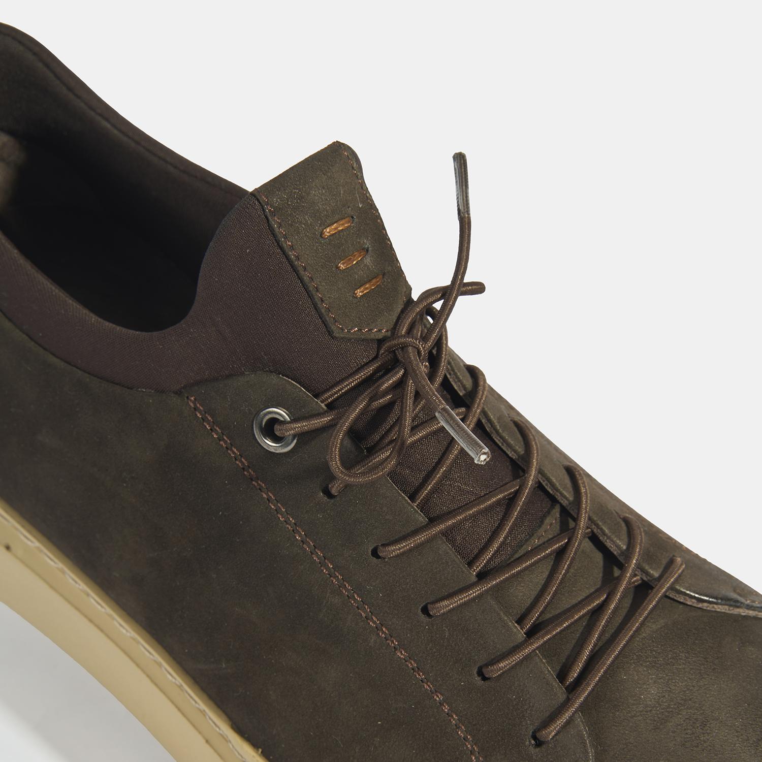 Erkek Kahve Bağcıklı Deri Günlük Ayakkabı