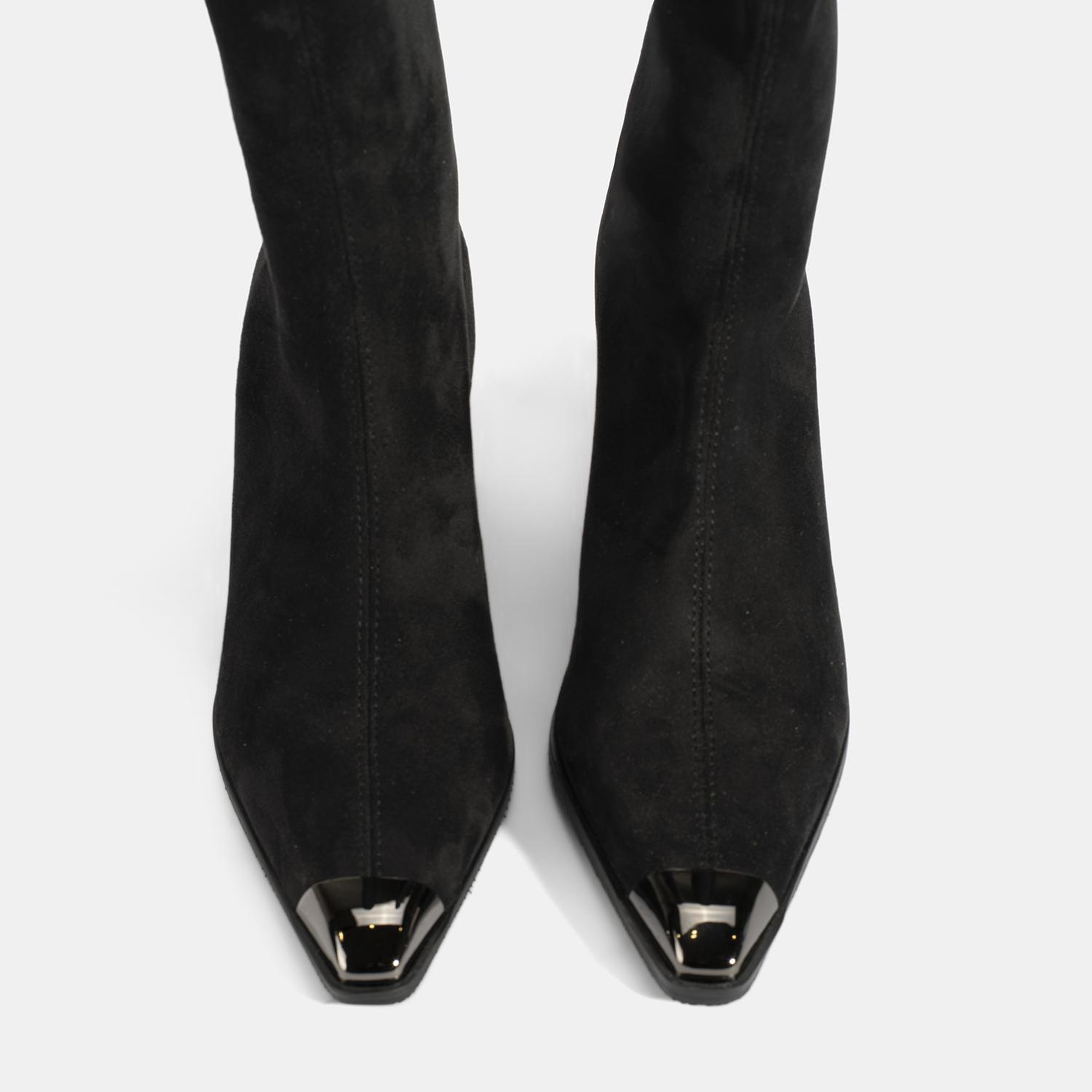 Kadın Siyah Kalın Topuklu Stretch Çizme