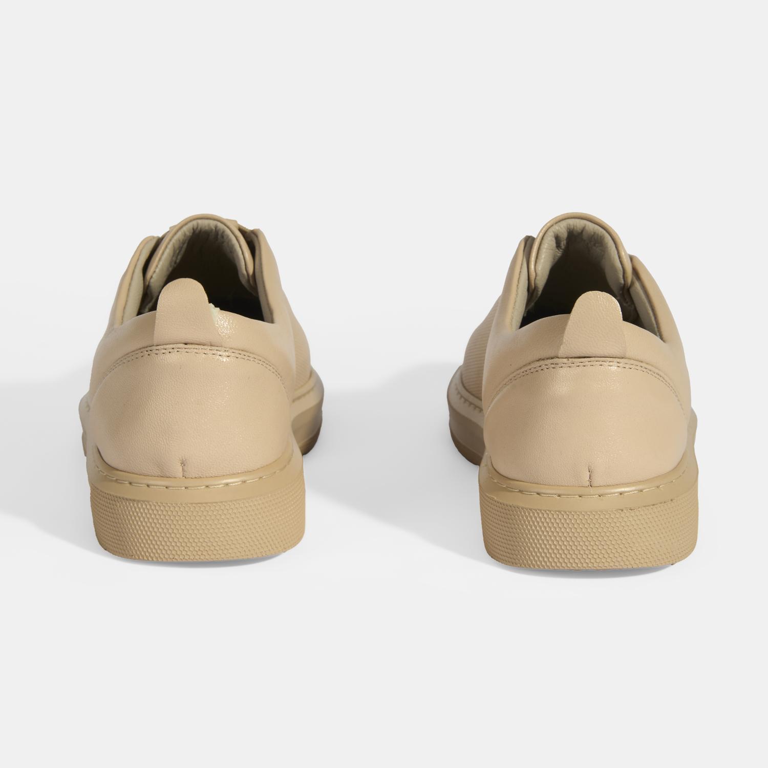 Kadın Bej Deri Günlük Ayakkabı