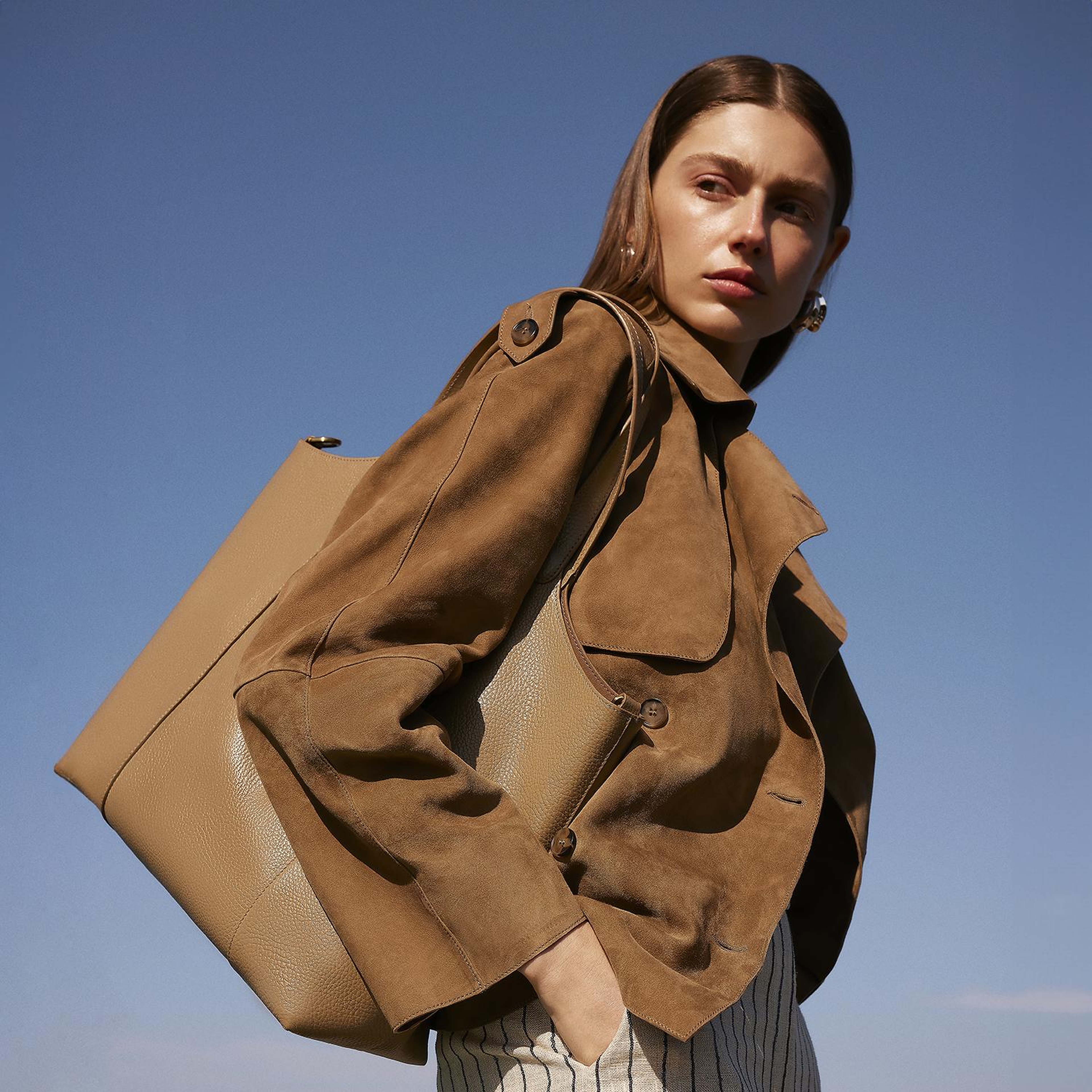 Abree Yeşil Kadın Süet Deri Ceket