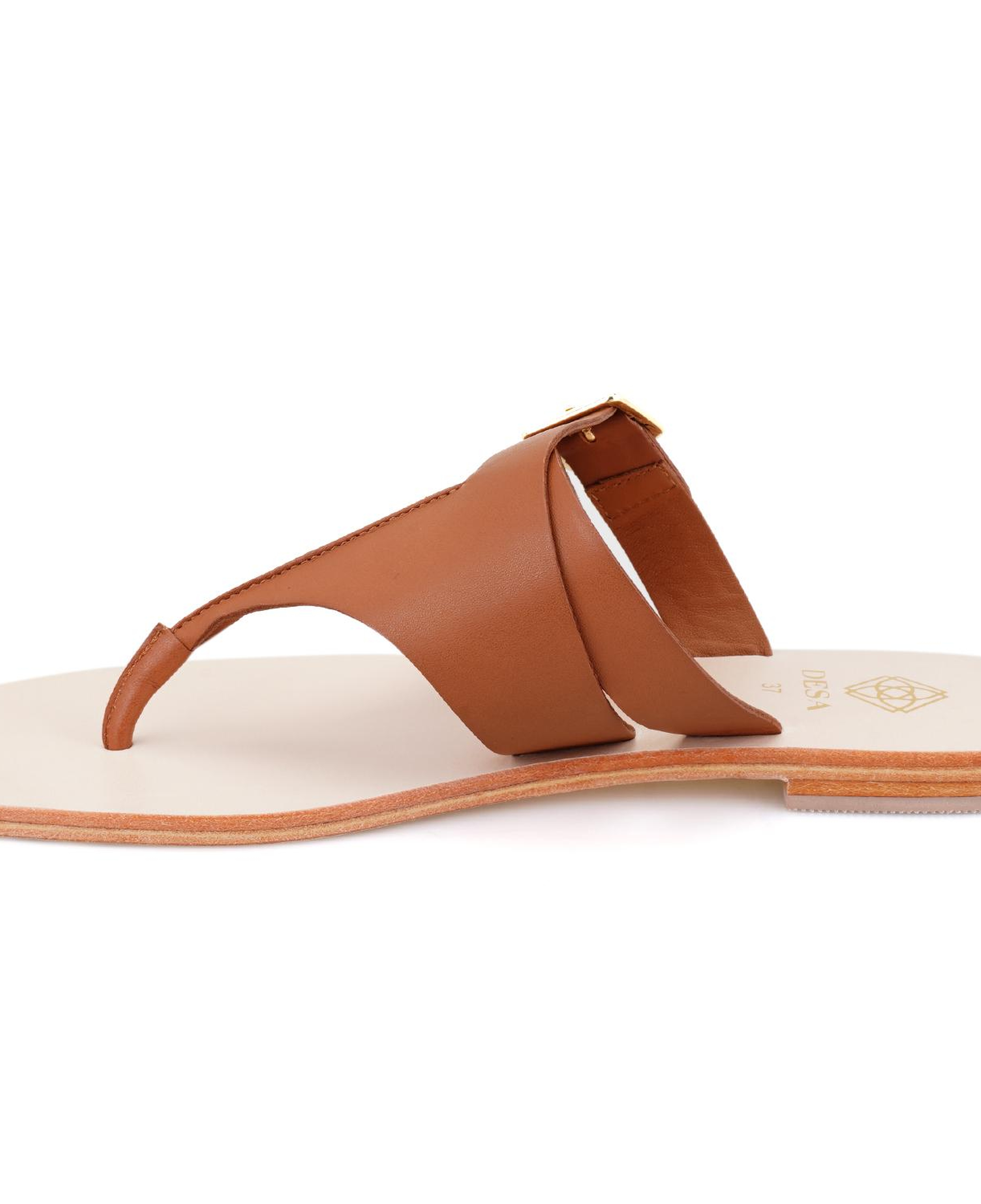 Kadın Kahve Parmak Arası Deri Terlik